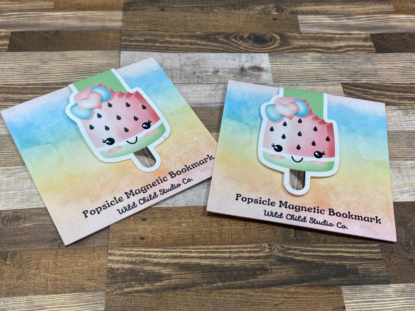 Kawaii Ice Cream PopsicleMagnetic Bookmark