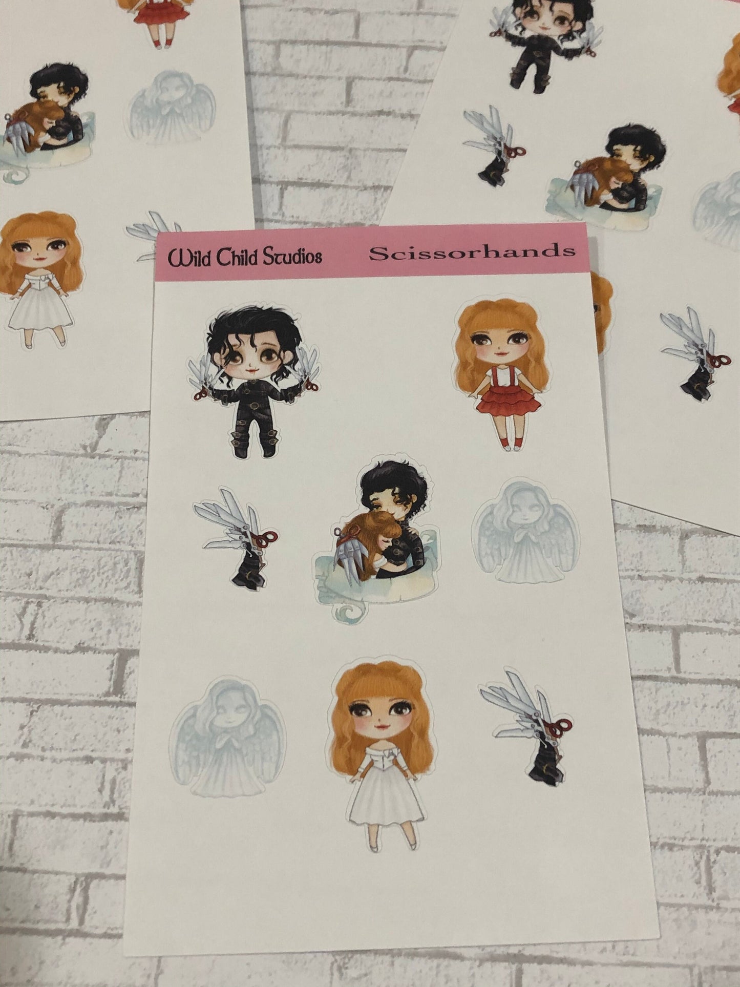 Scissorhands Movie Inspired Planner Stickers