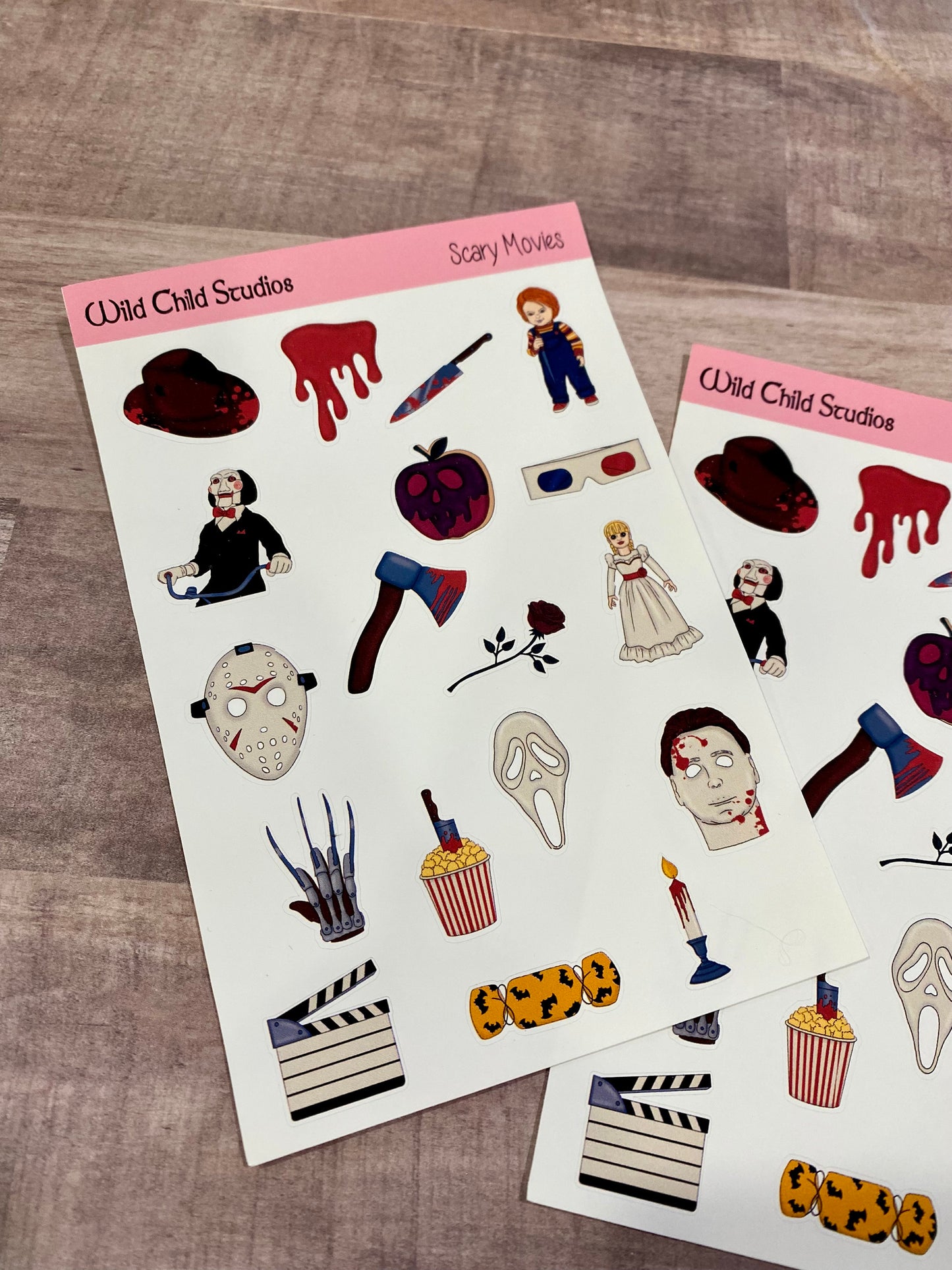 Scary Movies Planner Stickers/Horror Movie Stickers