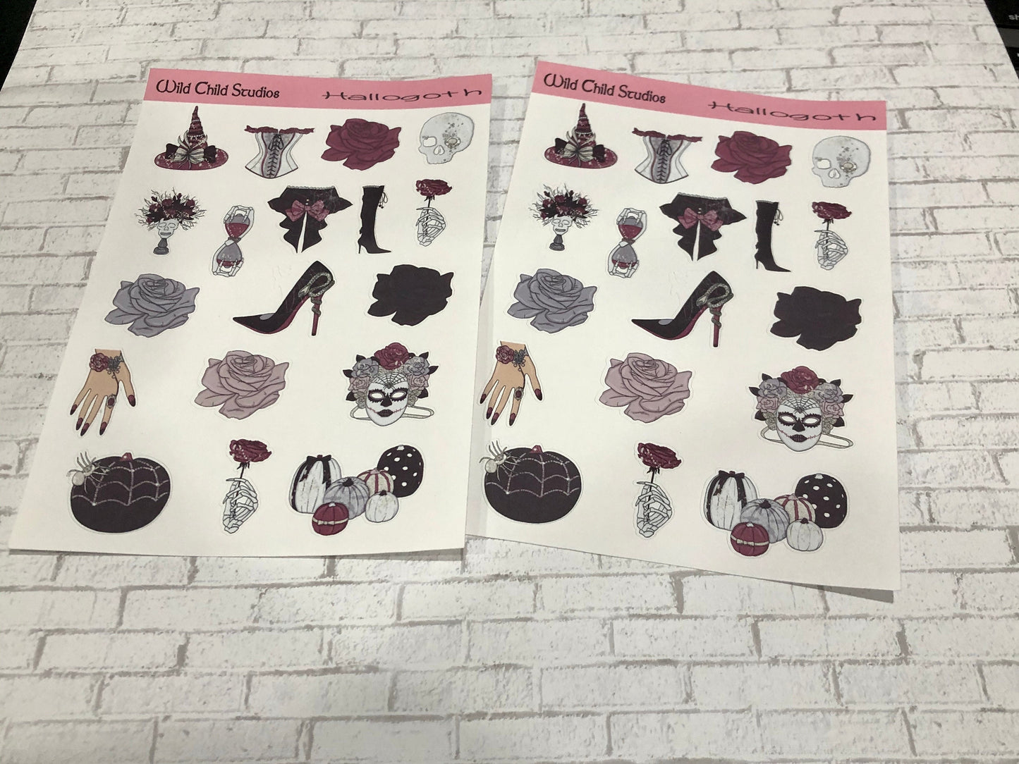 Goth Planner Stickers | Halloween Art Stickers