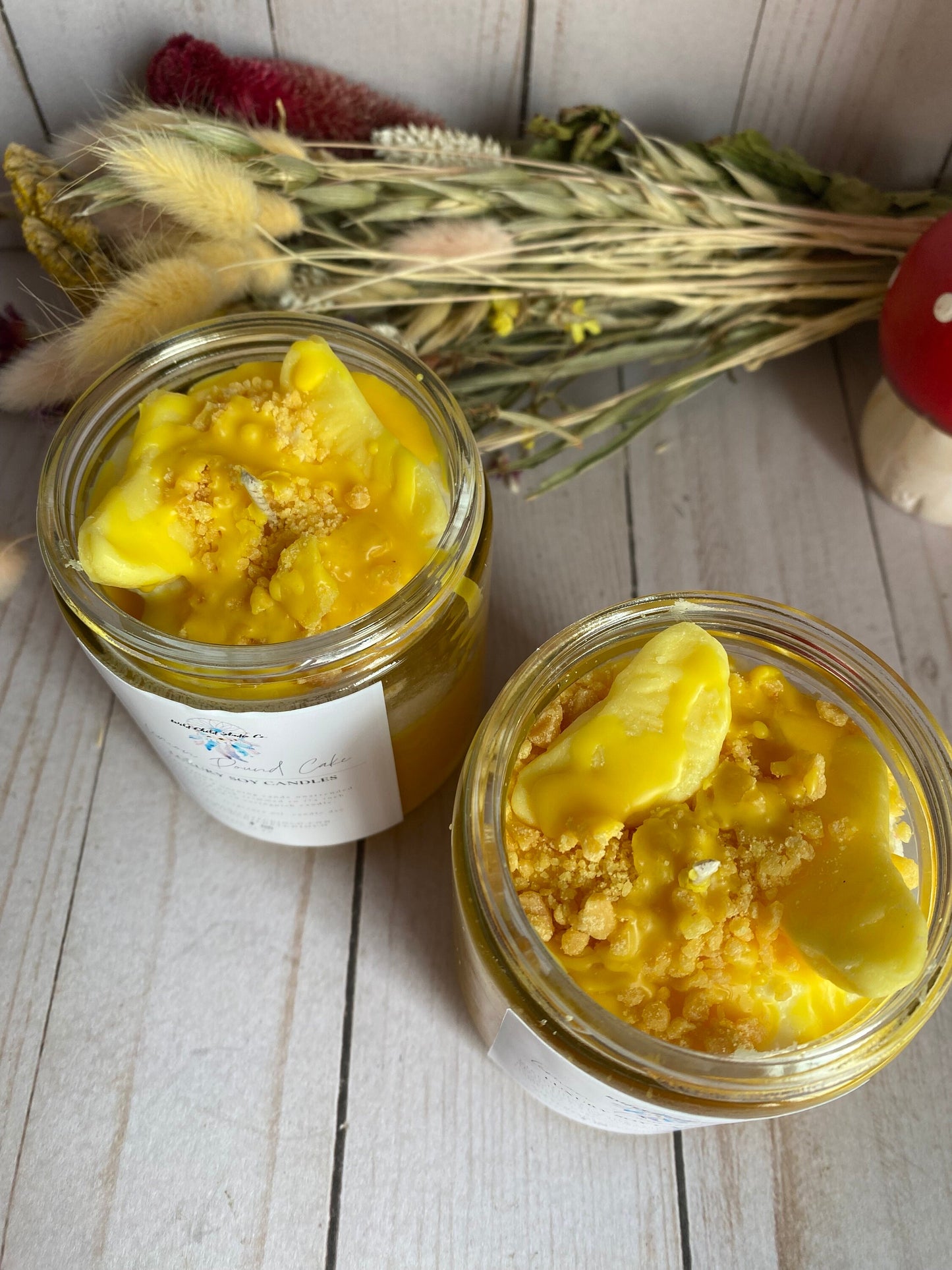 Lemon Pound Cake Hand Poured Soy Candle 8 oz