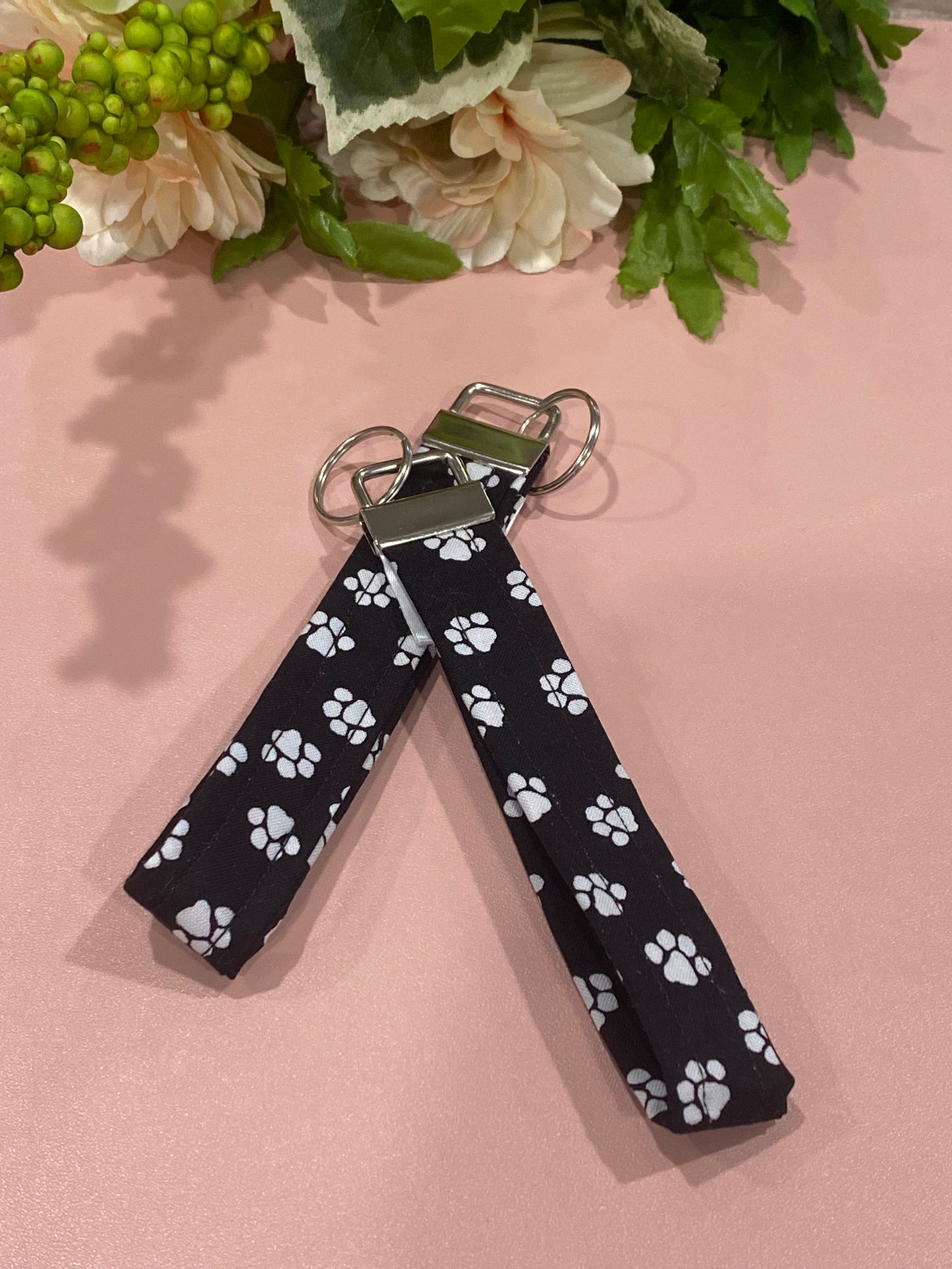 Dog Paws Wristlet Keychain Key FOB
