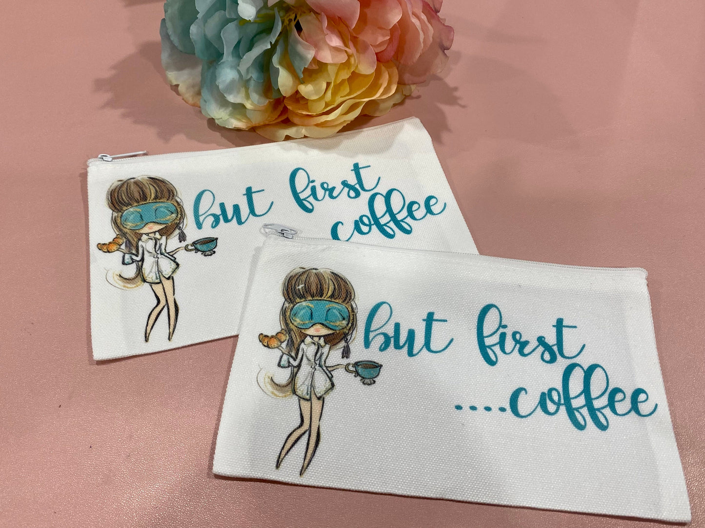 Breakfast Tiffany Coffee Lover Zipper Pouch