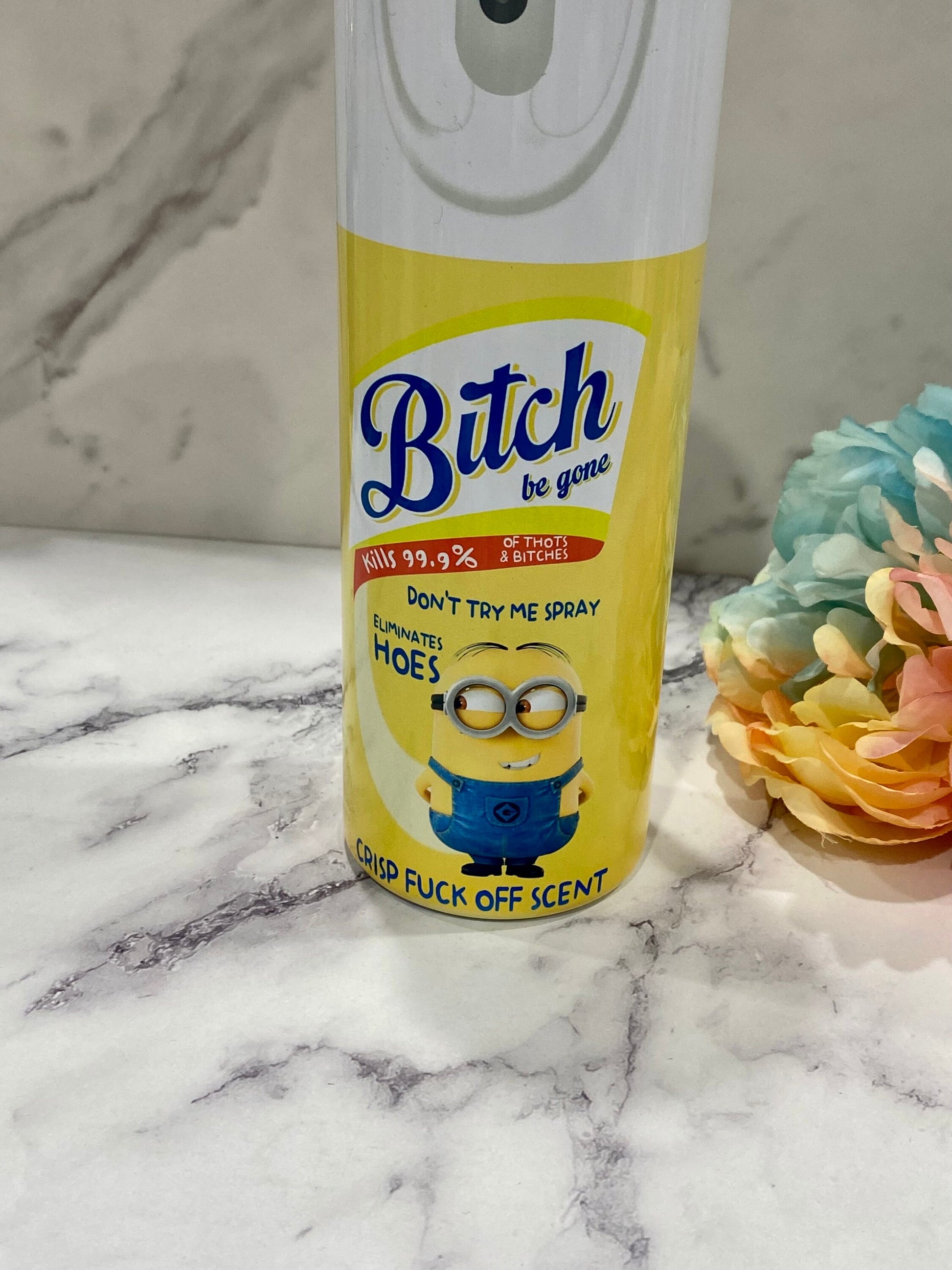 Snarky Funny Bitch Be Gone 20 oz Skinny Tumbler