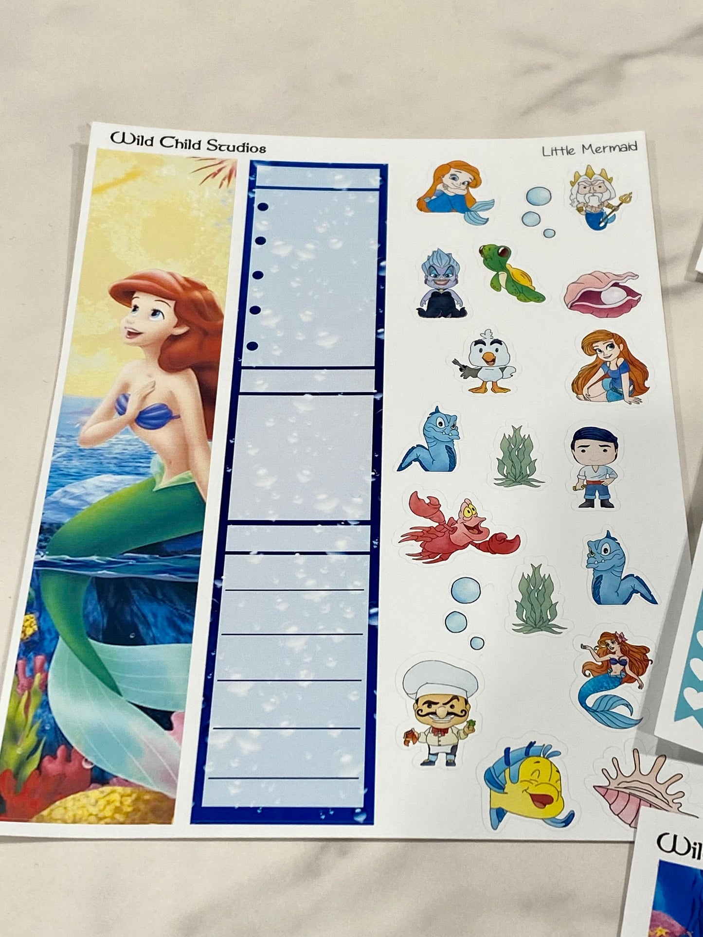 Little Mermaid Happy Planner Classic Monthly Kit-Physical Kit