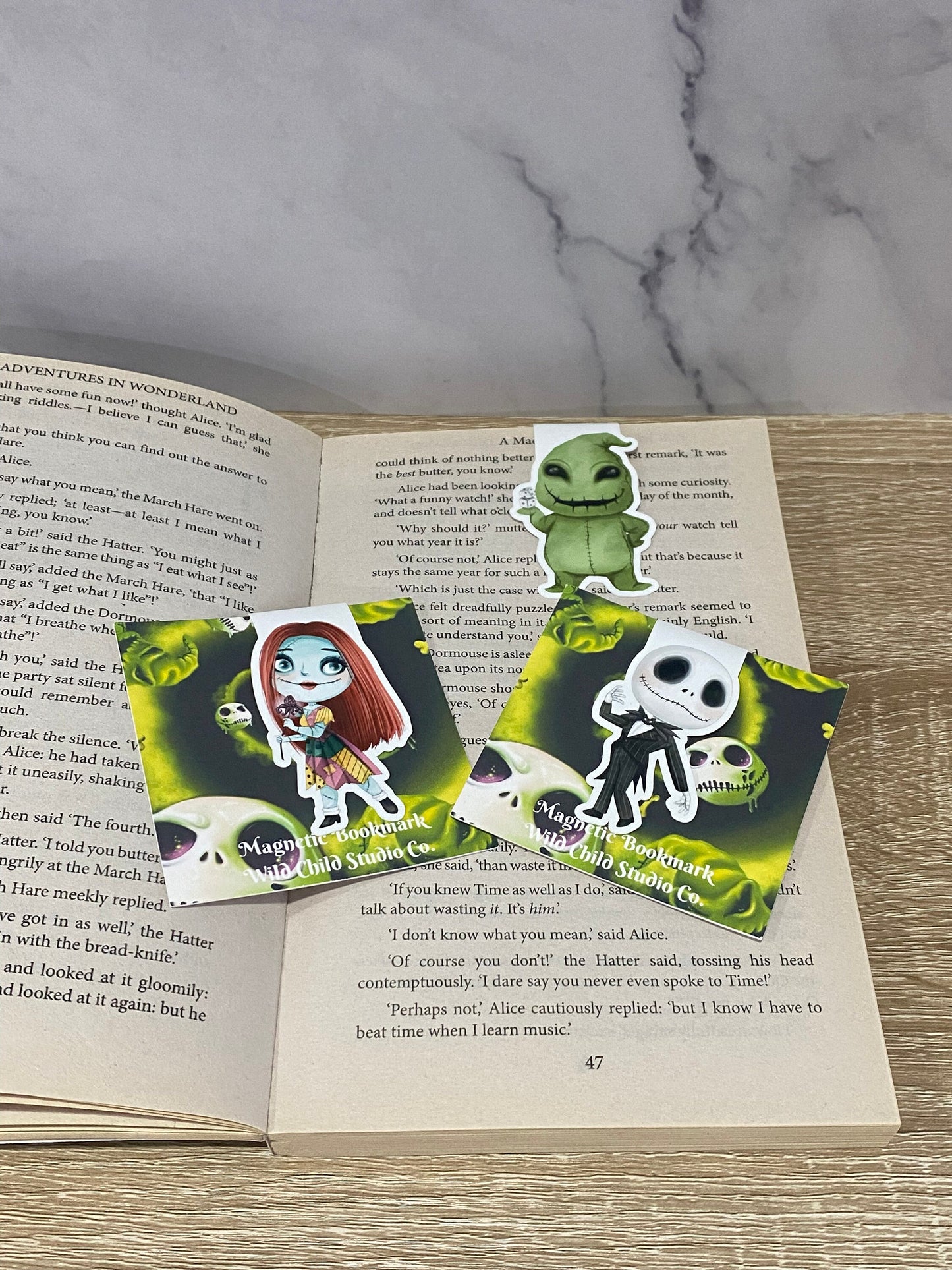 Nightmare Christmas Jack Skellington Pumpkin King Magnetic Bookmarks