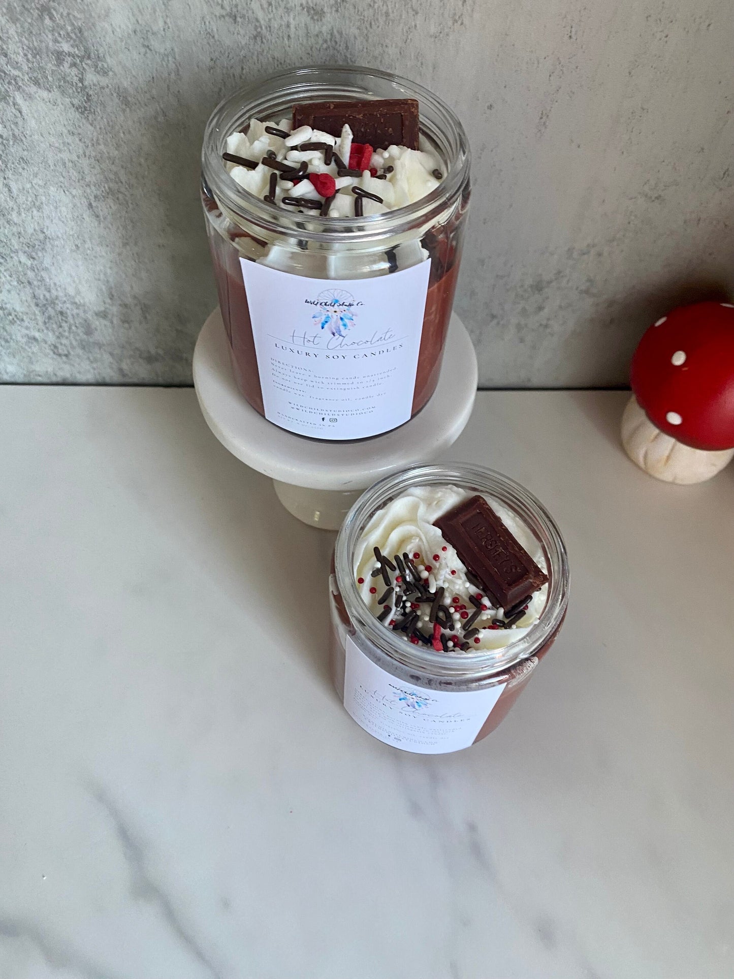 Hot Chocolate Hand Poured Soy Candle 8 oz