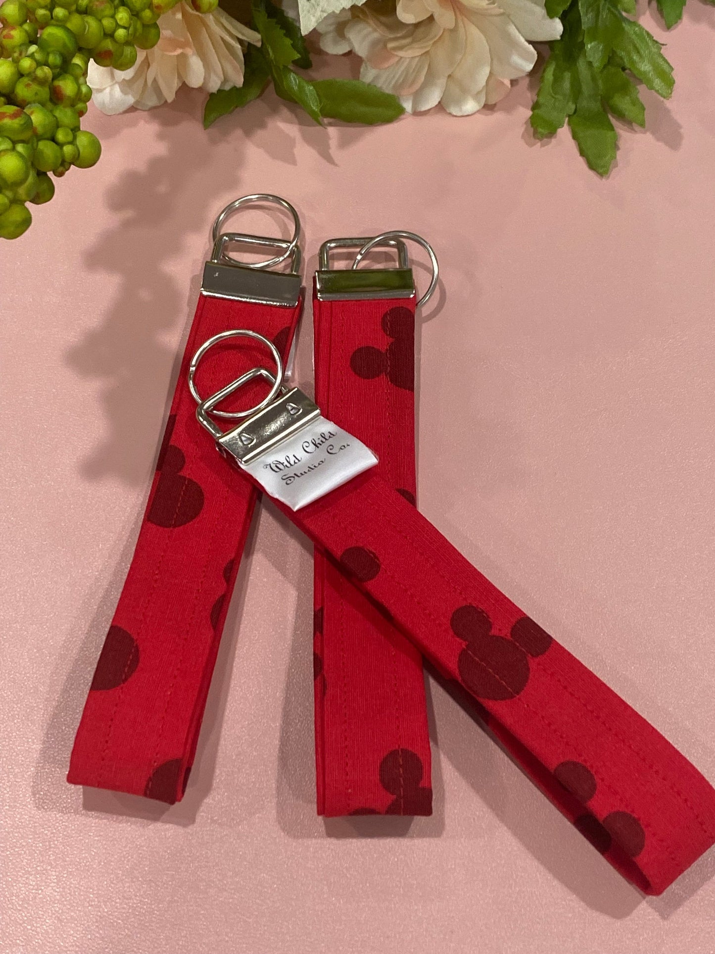 Mickey Inspired Wristlet/Mickey Inspired Keychain