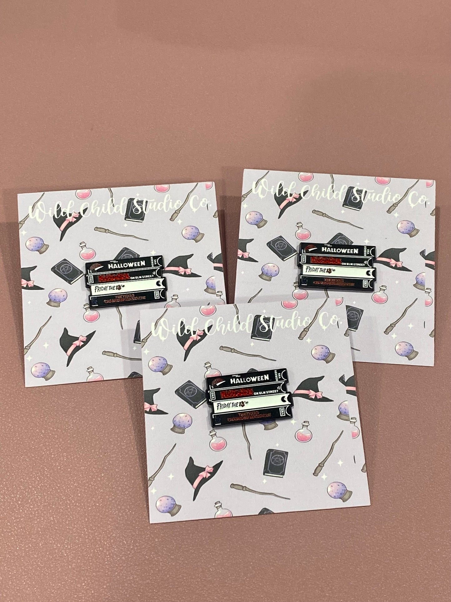 Horror Movie VHS Enamel Pin