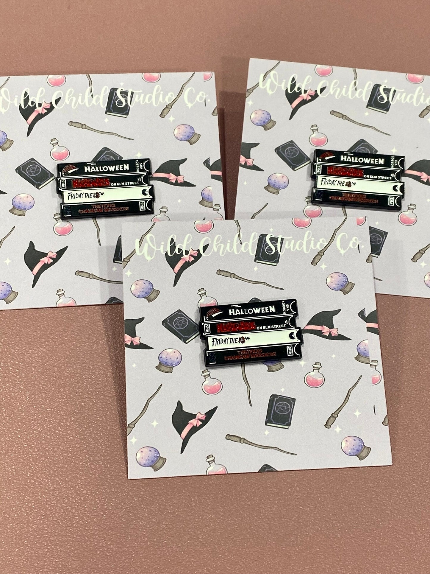 Horror Movie VHS Enamel Pin