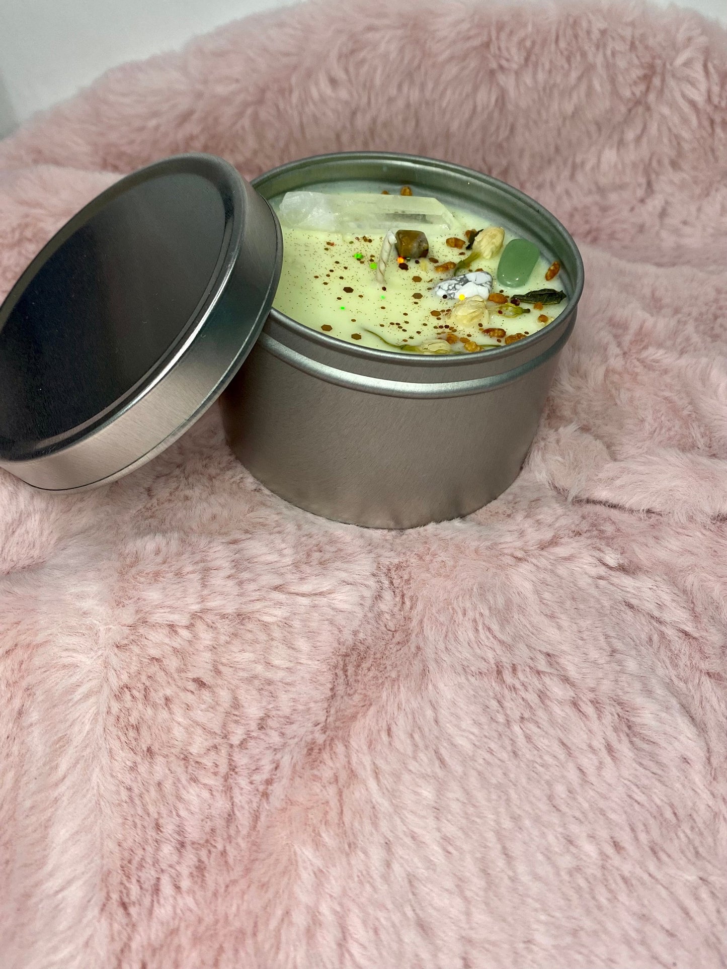 Stress Less Hand Poured Crystal Soy Candle 8 oz