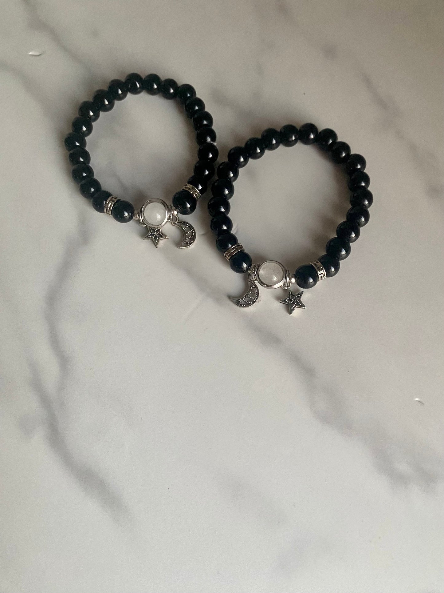 Lunar Crystal Bead Bracelet