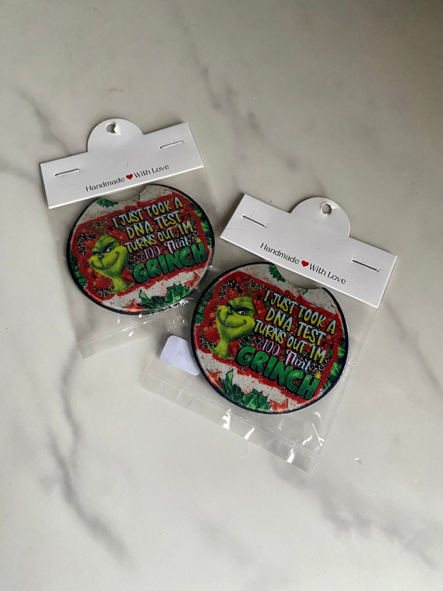 Grinch Car Coaster/Holiday Car Coasters
