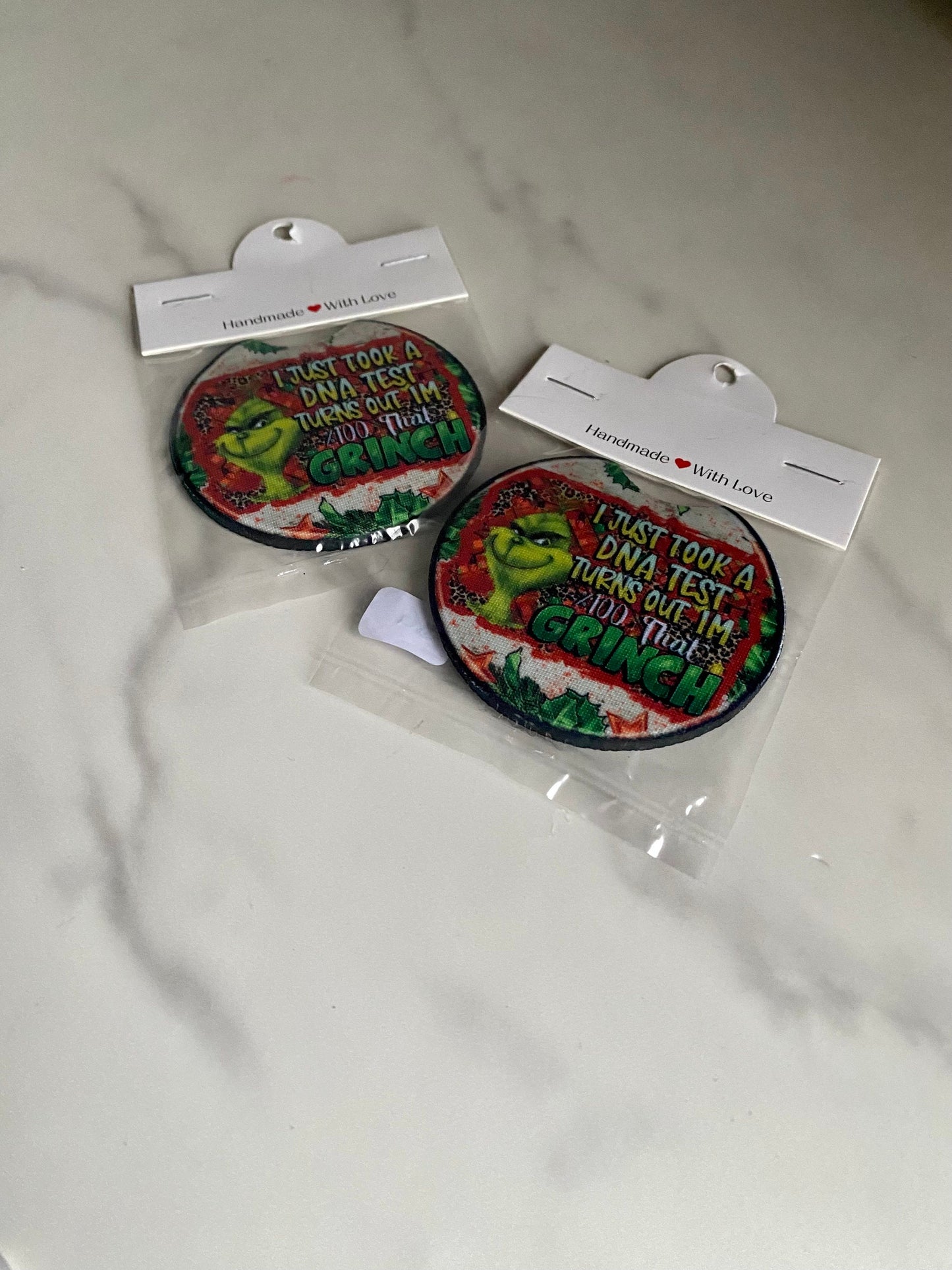 Grinch Car Coaster/Holiday Car Coasters