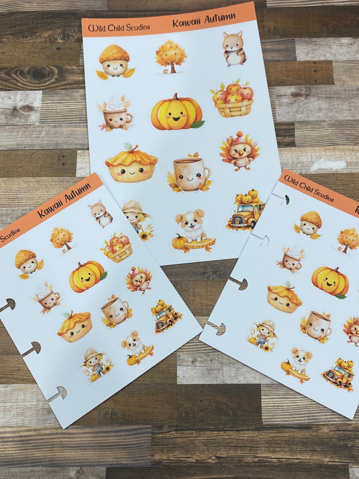 Kawaii Fall Planner Stickers/Cute Autumn Planner Stickers