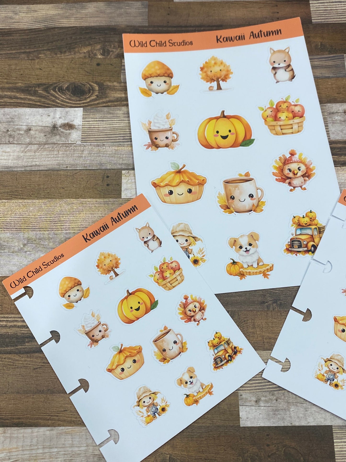 Kawaii Fall Planner Stickers/Cute Autumn Planner Stickers