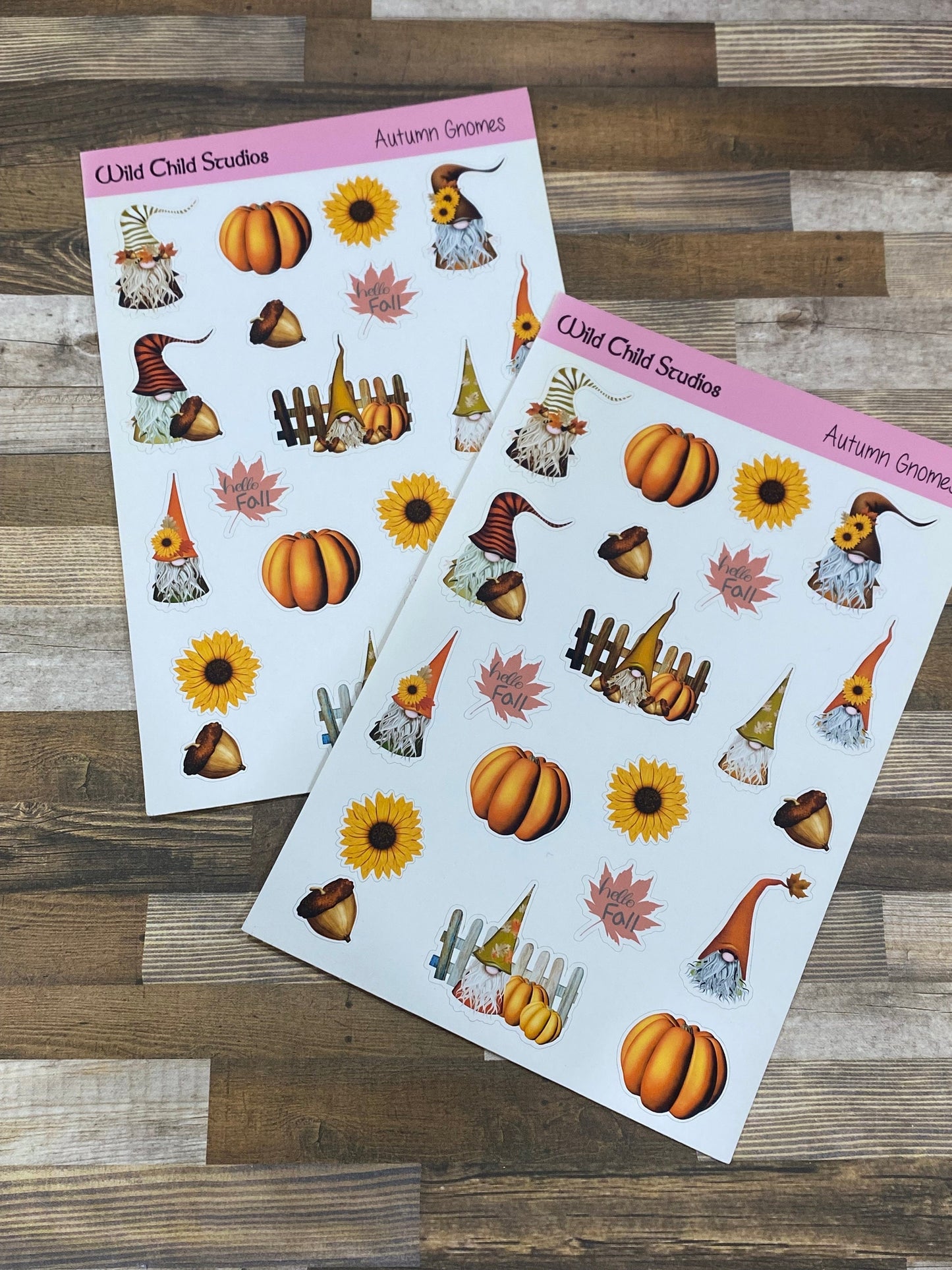 Fall Gnome Planner Stickers/Autumn Gnome Planner Stickers, Cute Gnome Stickers