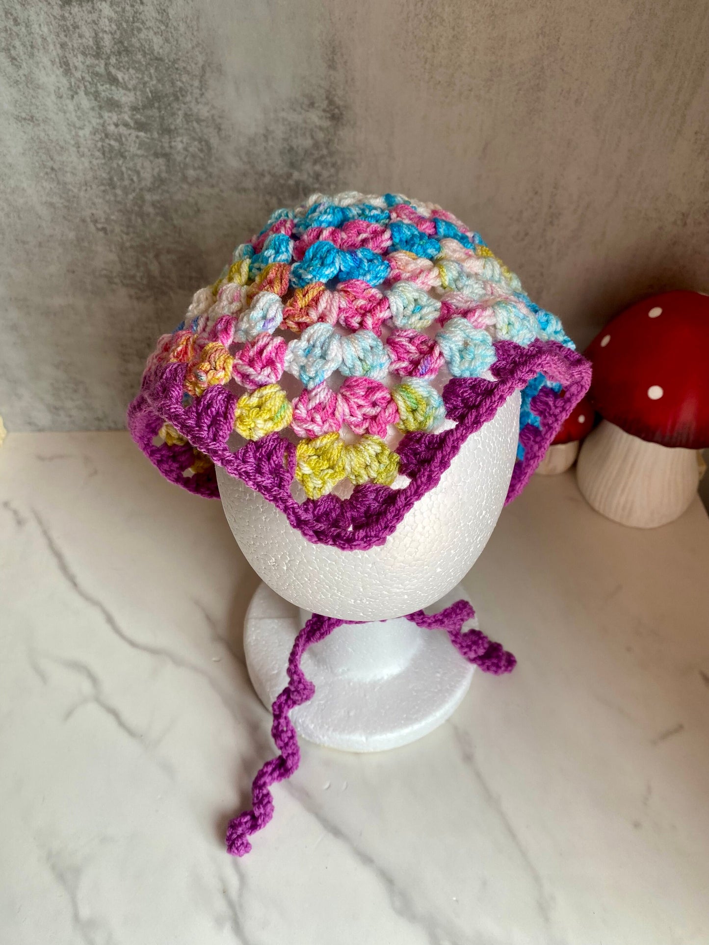 Handmade Multi- Colored Hair Bandana, Boho Bandana, Hair Scarf