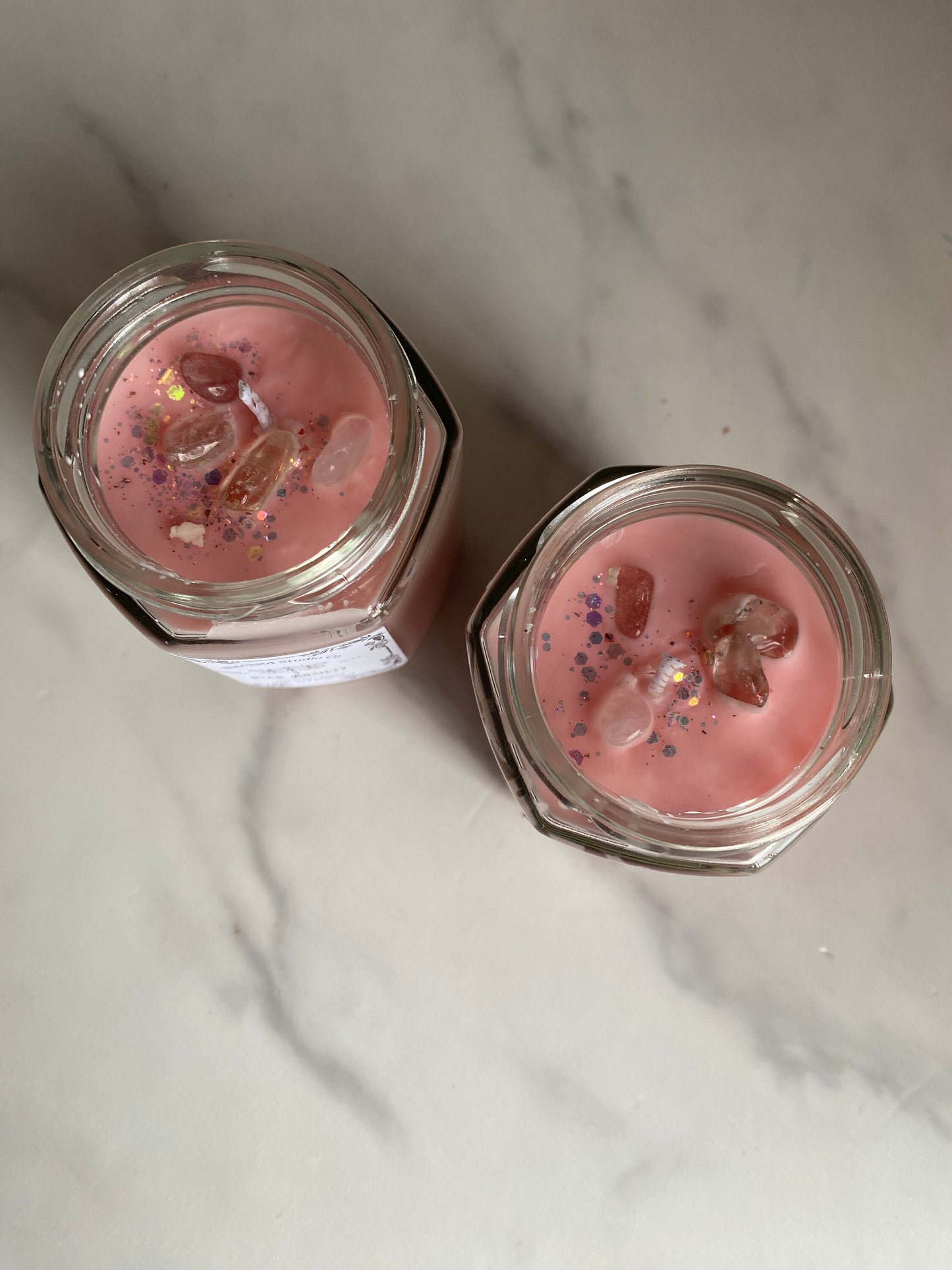 F*ck Anxiety Soy Candle: Calming Crystal Aromatherapy