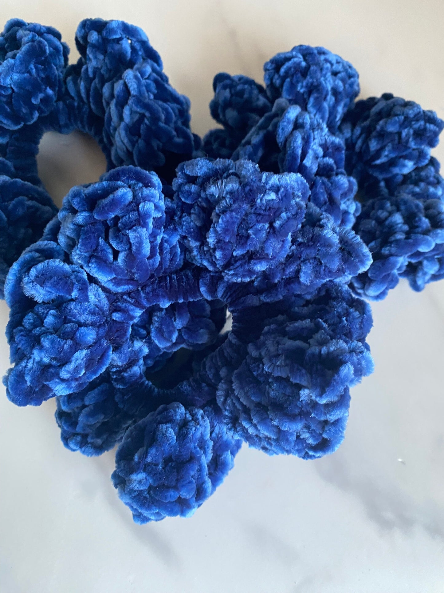 Crochet Handmade Scrunchies, Crochet Hair Tie, Velvet Scrunchies