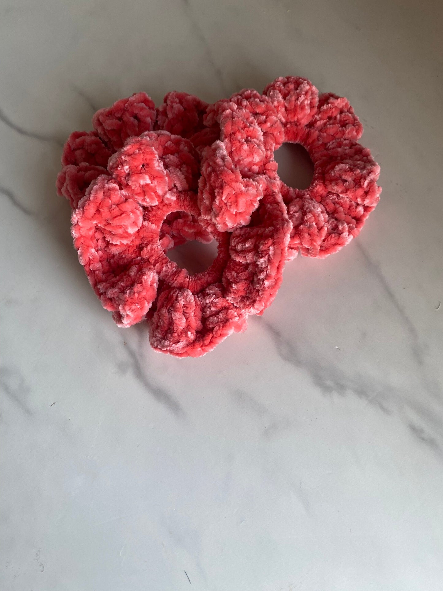 Crochet Handmade Scrunchies, Crochet Hair Tie, Velvet Scrunchies