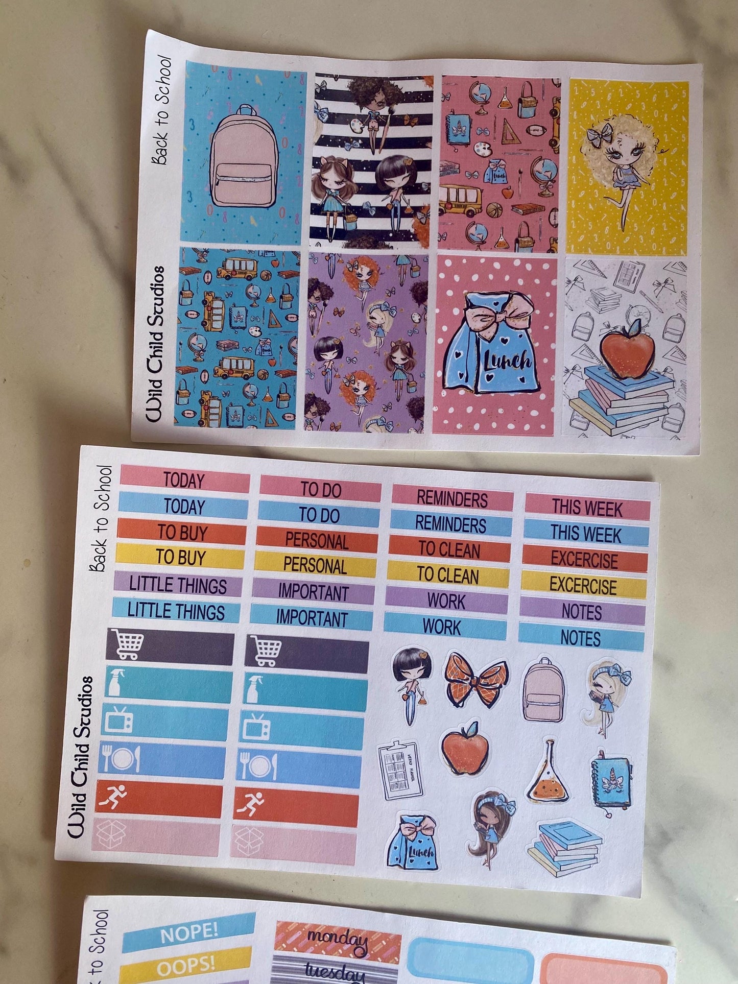 Student Back to School Teacher Happy Planner Classic Weekly Kit