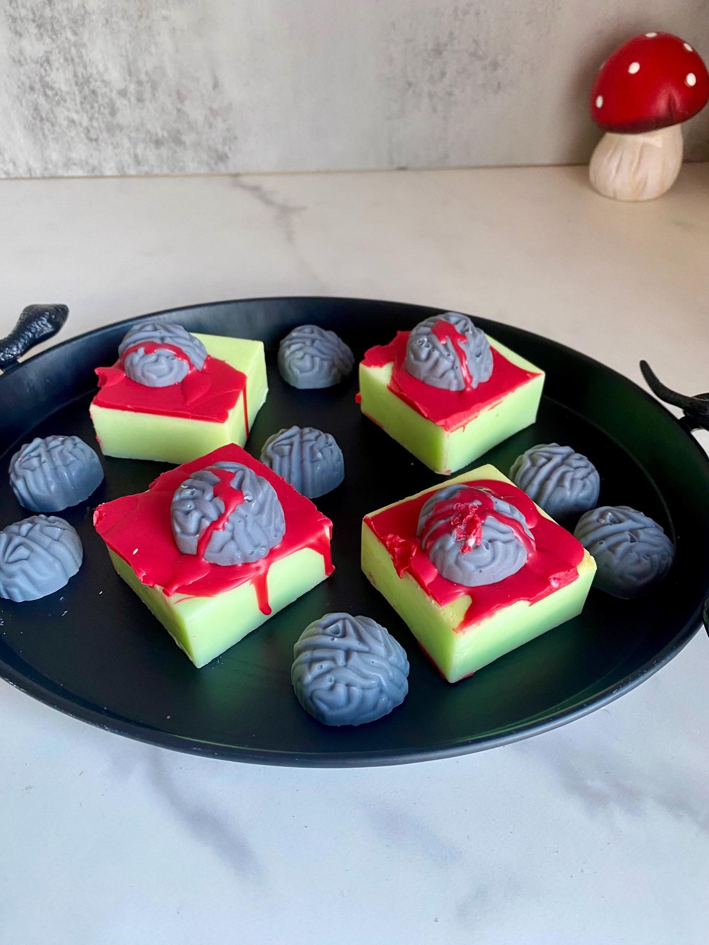 Spooky Zombie Brains Wax Melt Squares