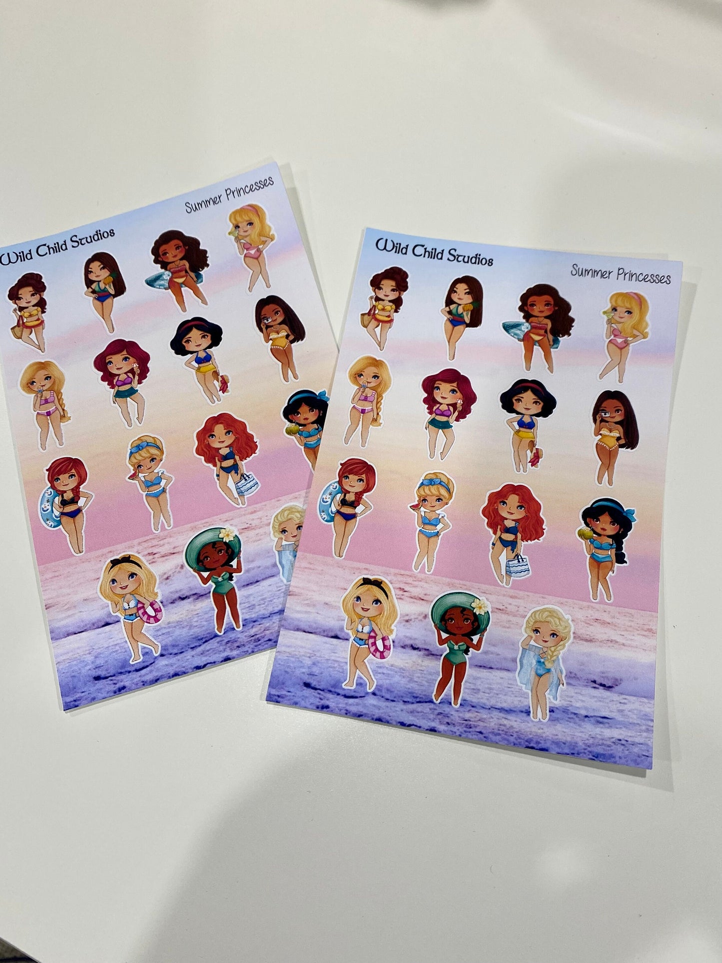 Summer Princess Planner Stickers
