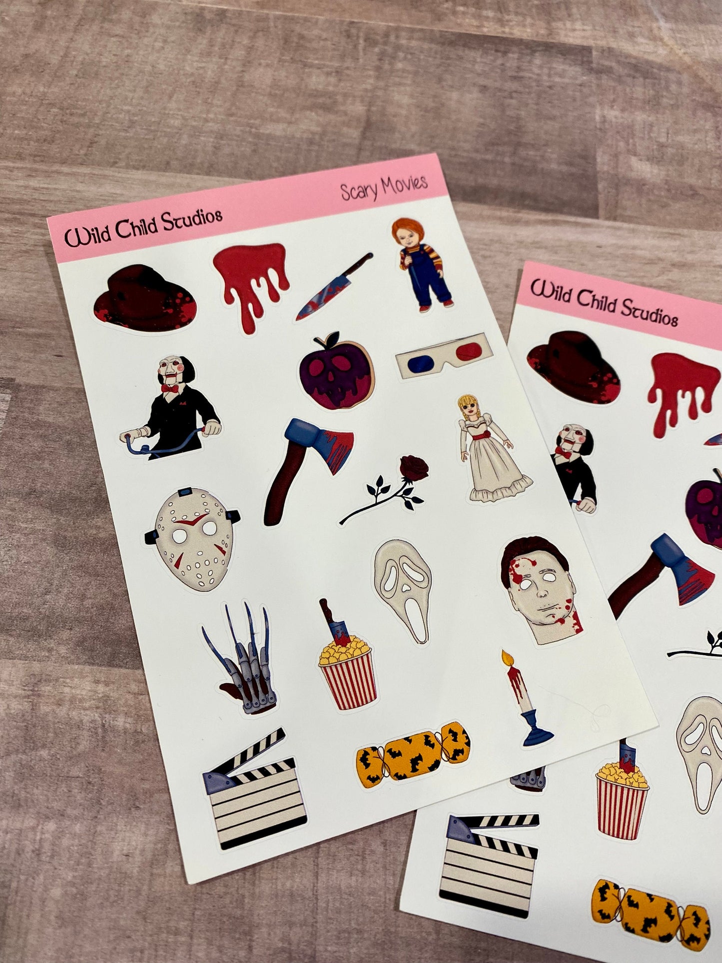 Scary Movies Planner Stickers/Horror Movie Stickers