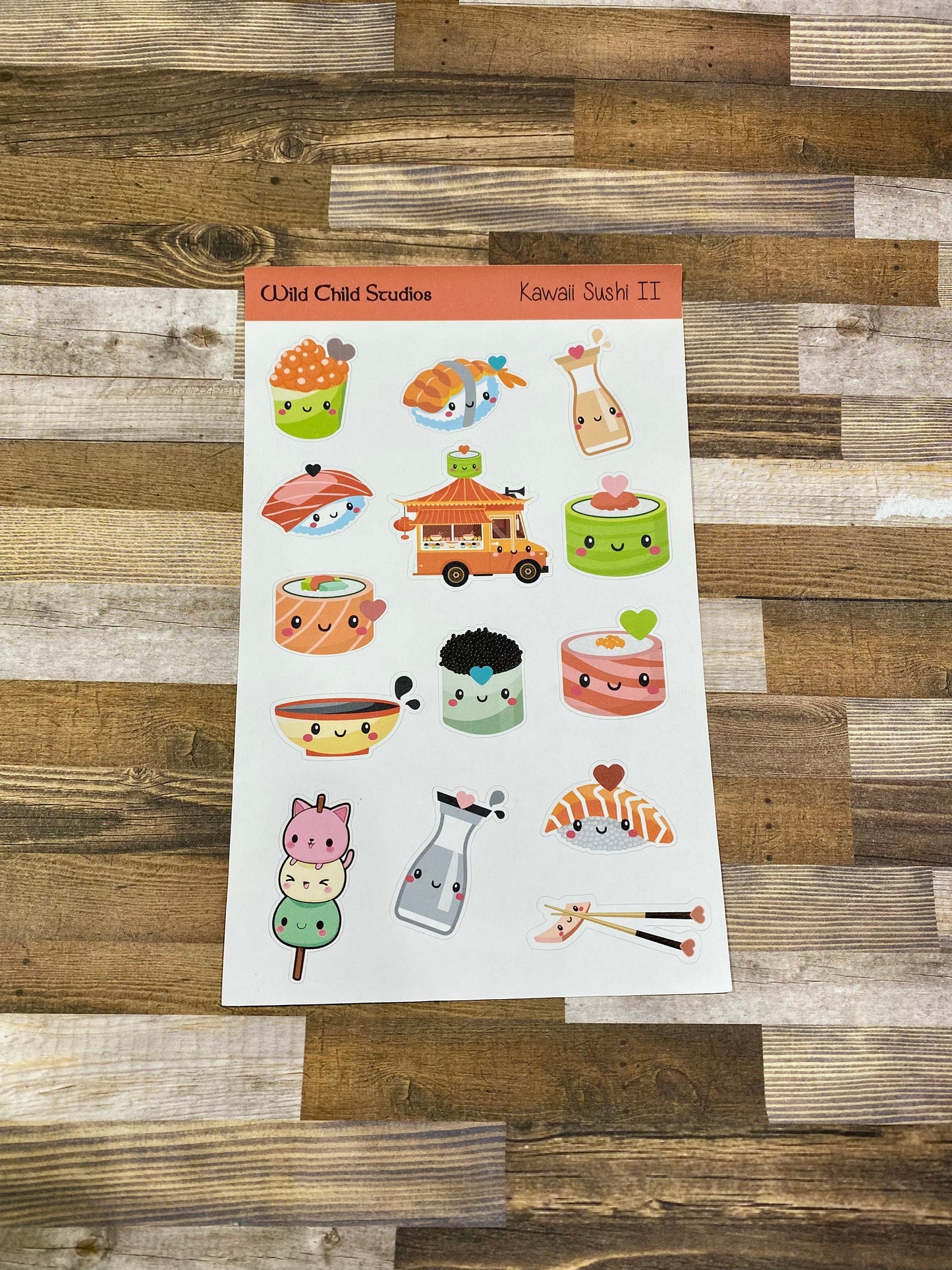 Kawaii Sushi Planner Stickers