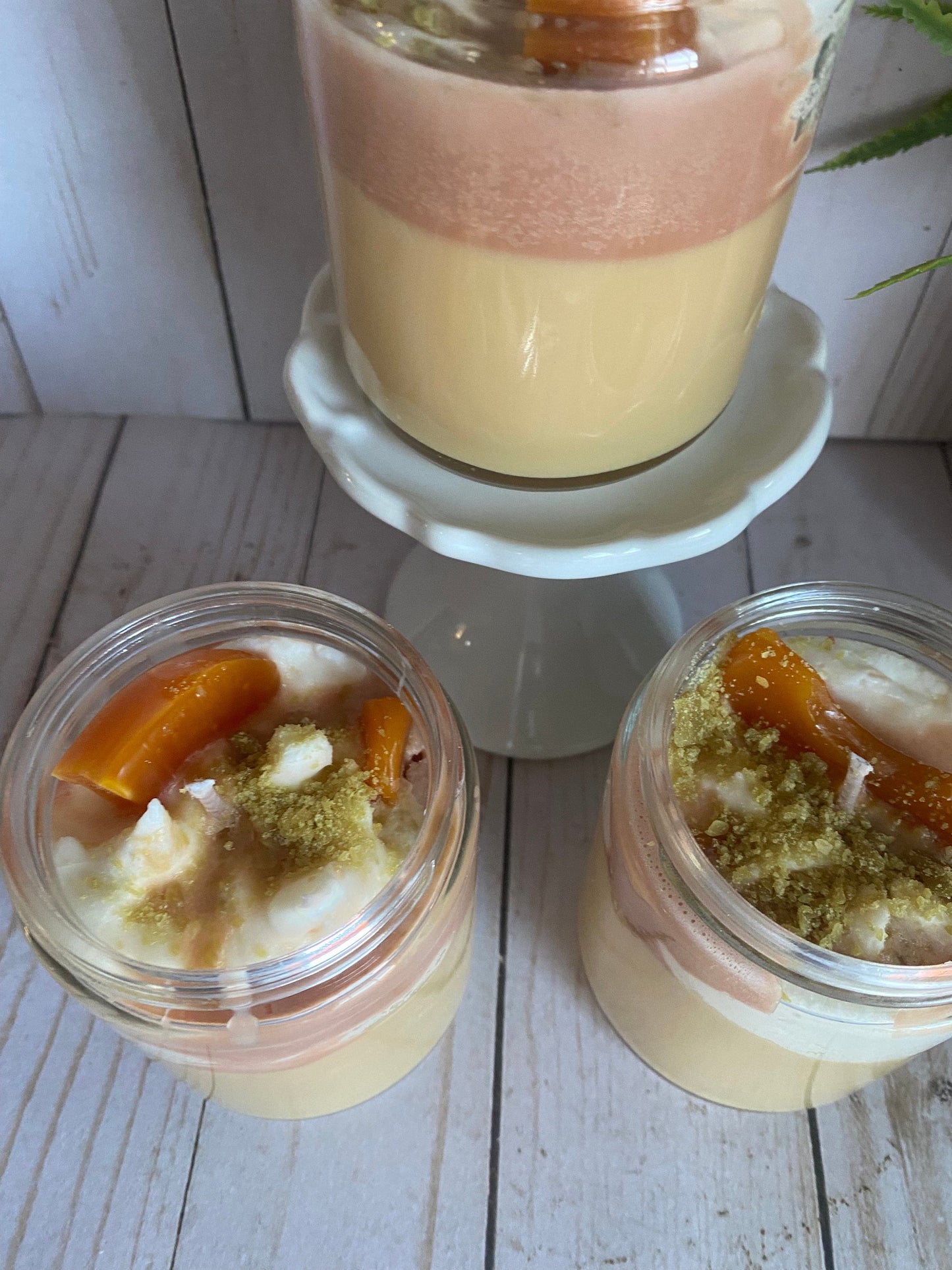 Peach Cobbler Hand Poured Soy Candle 8 oz