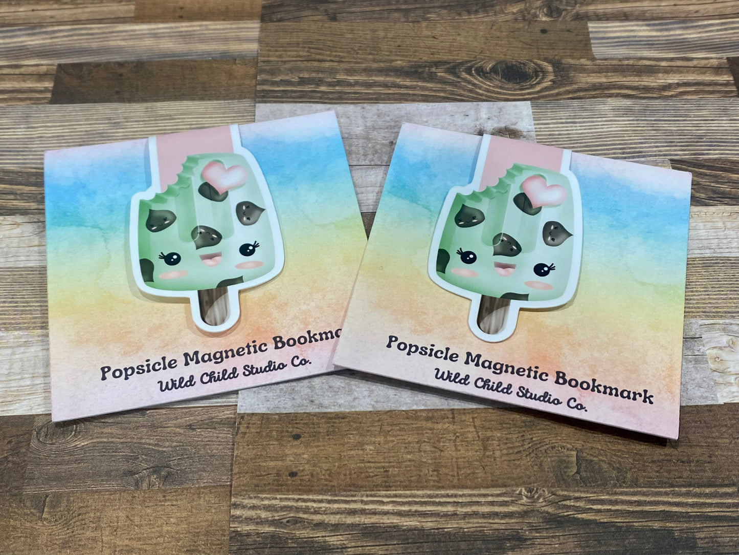 Kawaii Ice Cream PopsicleMagnetic Bookmark