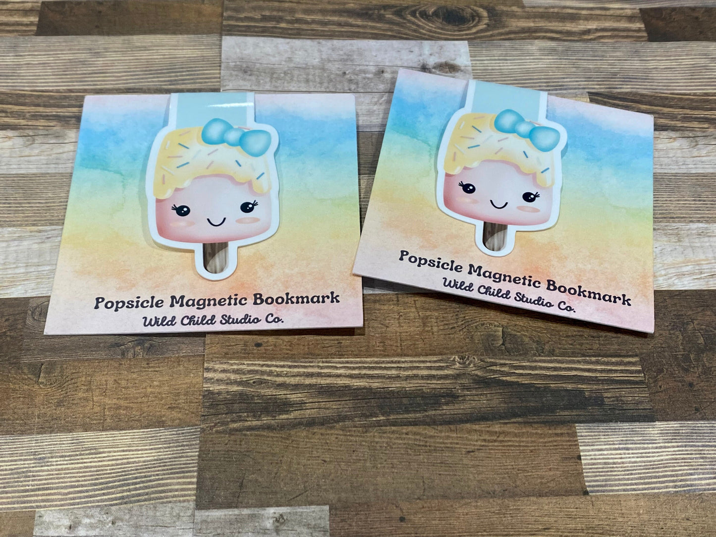Kawaii Ice Cream PopsicleMagnetic Bookmark