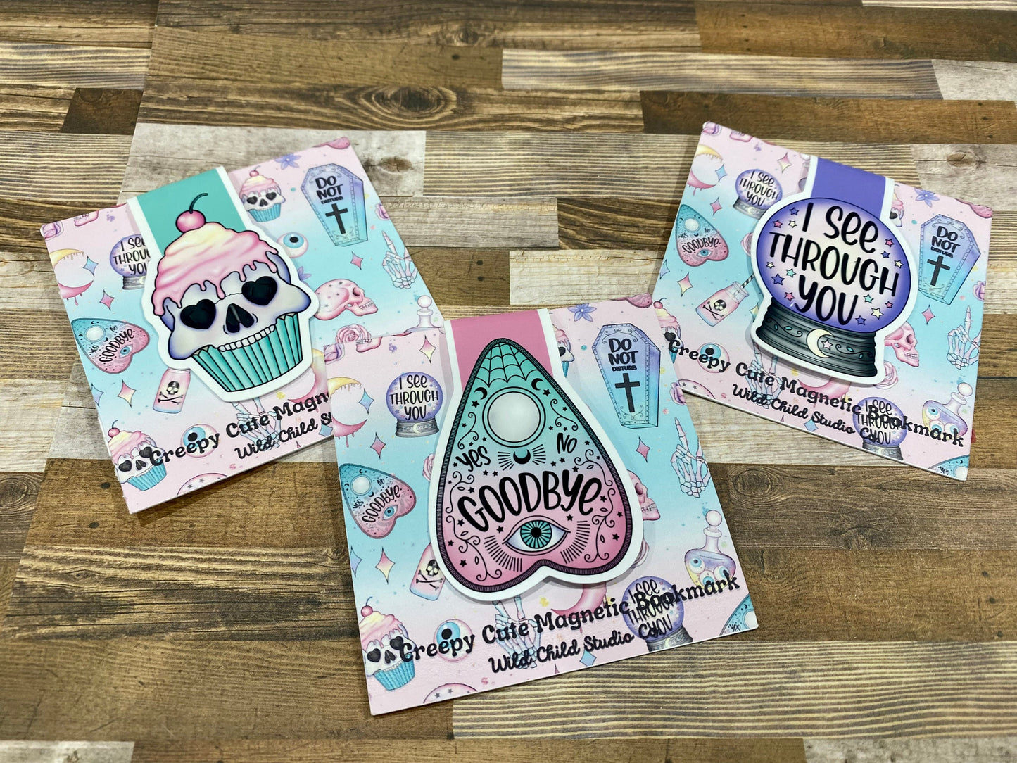 Creepy Cute Pastel Goth Magnetic Bookmark