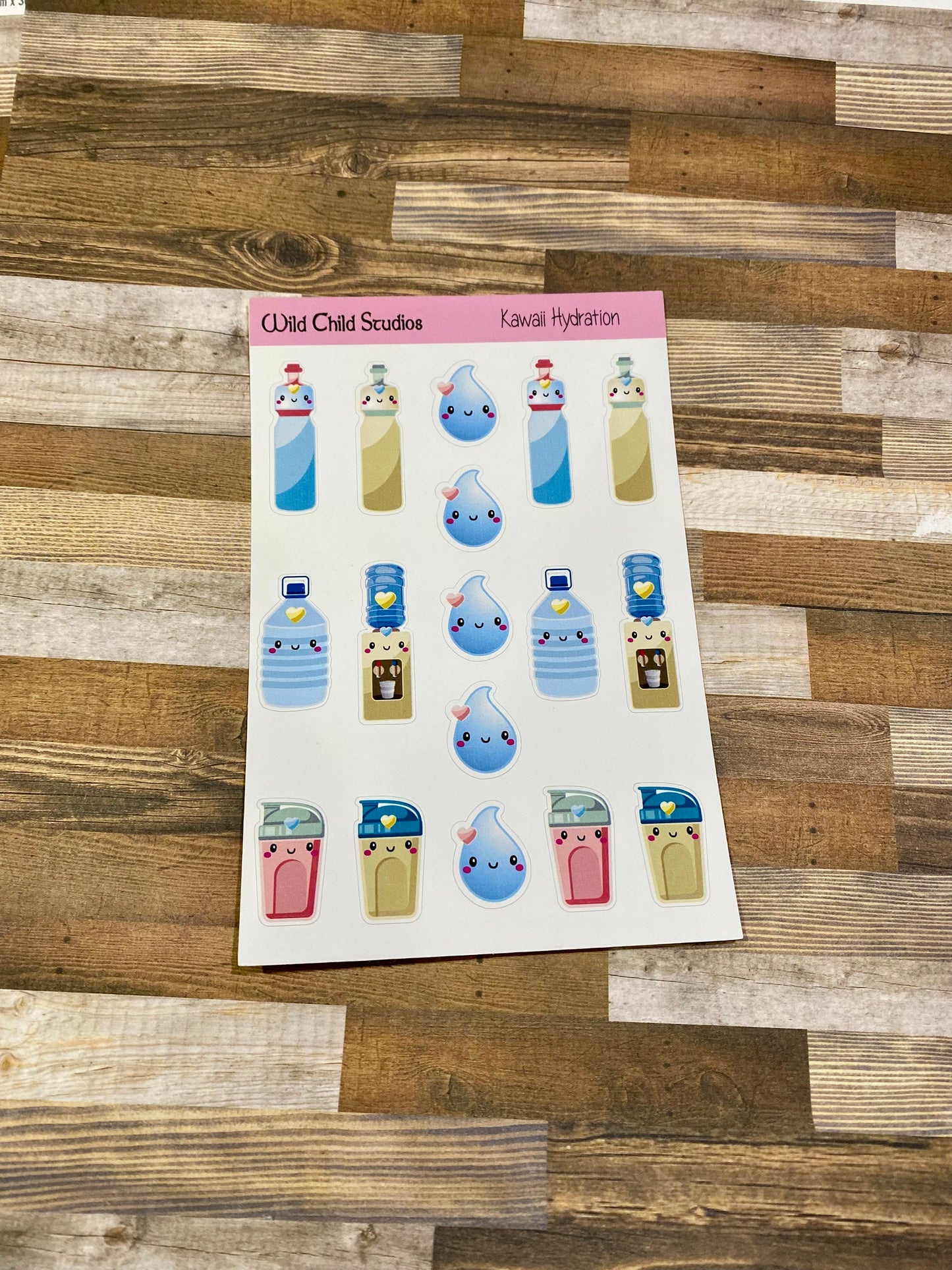 Water Hydration Planner Stickers