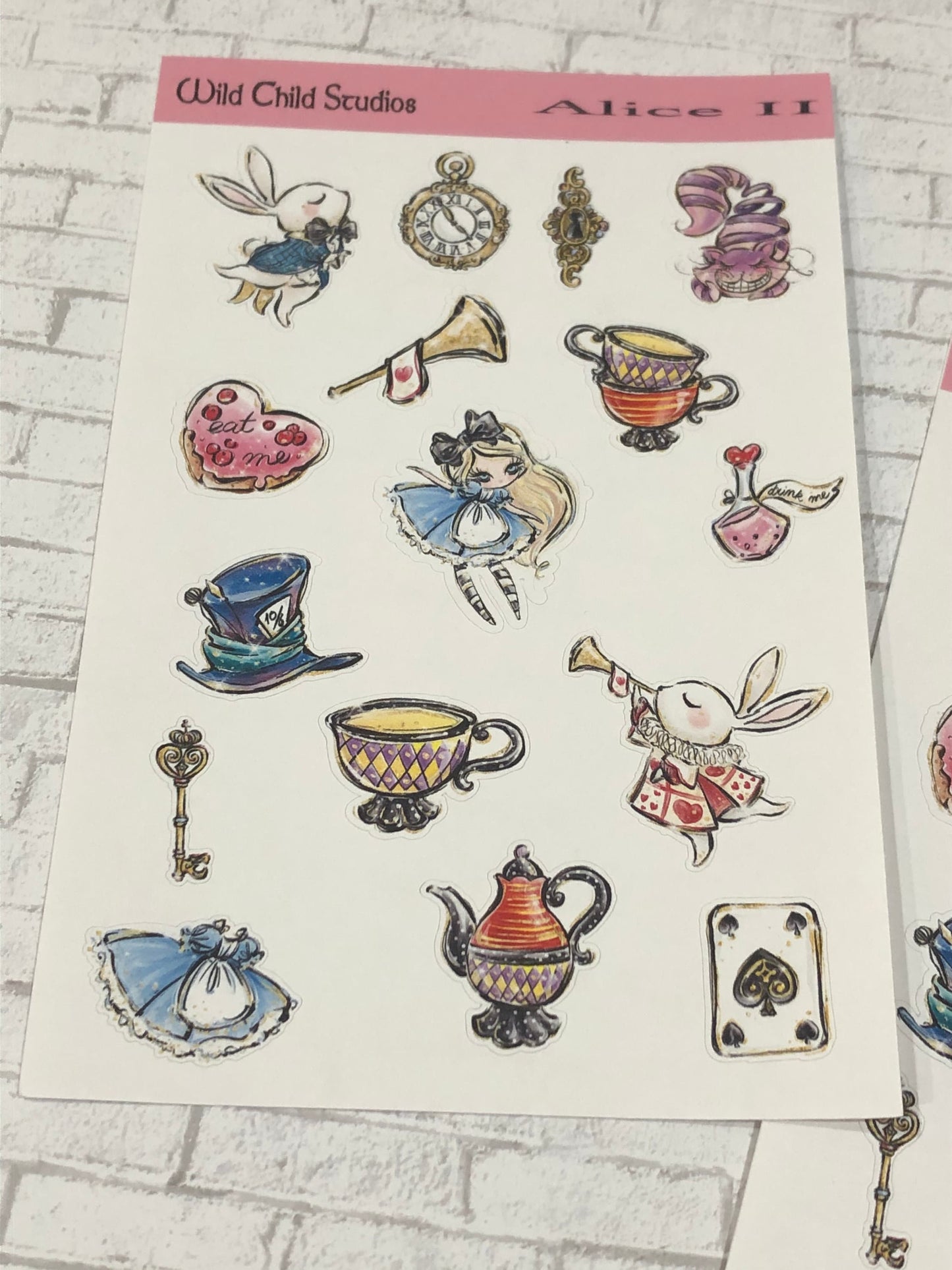 Alice in Wonderland Planner Stickers