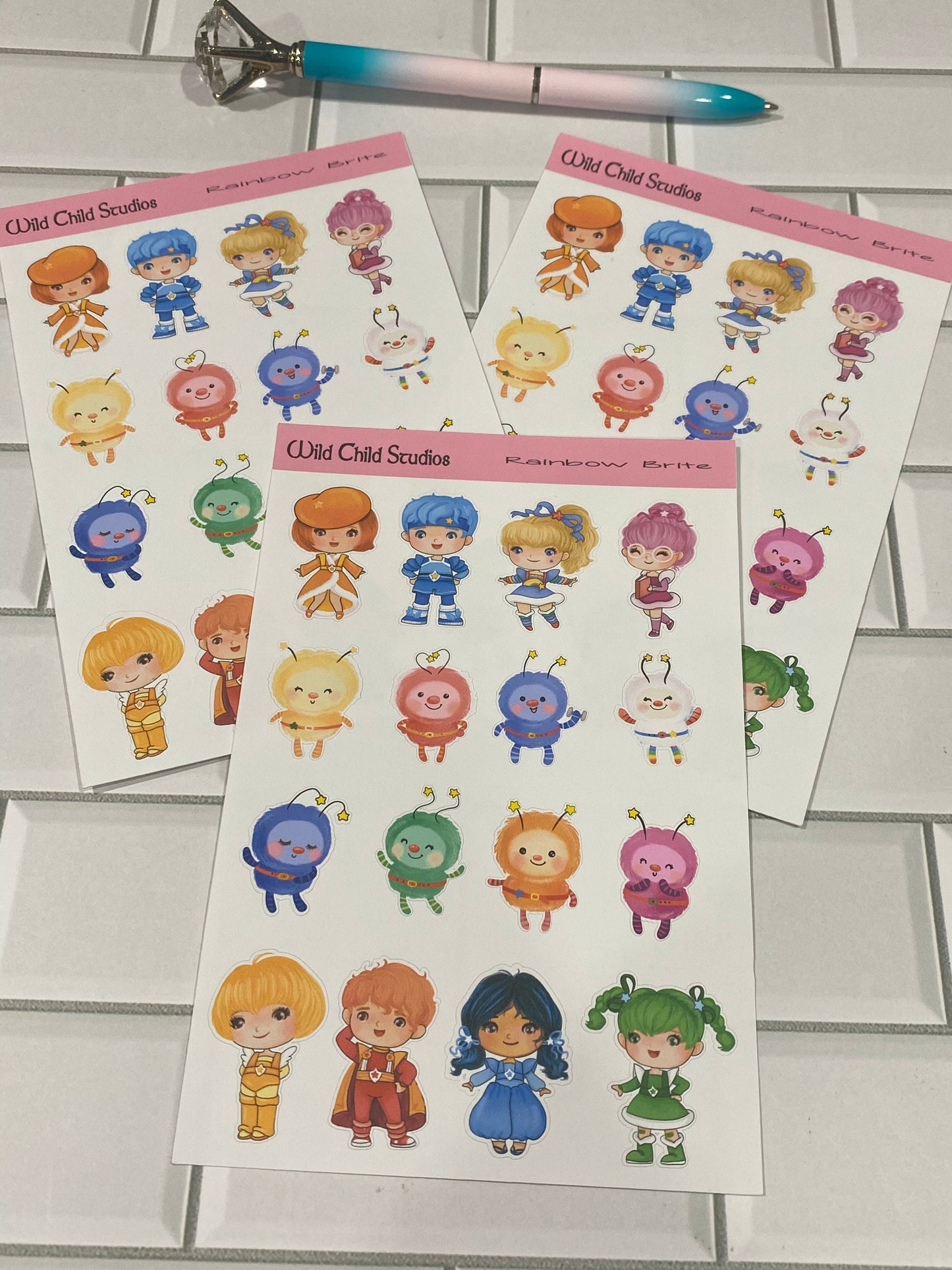 Rainbow Kids Planner Stickers