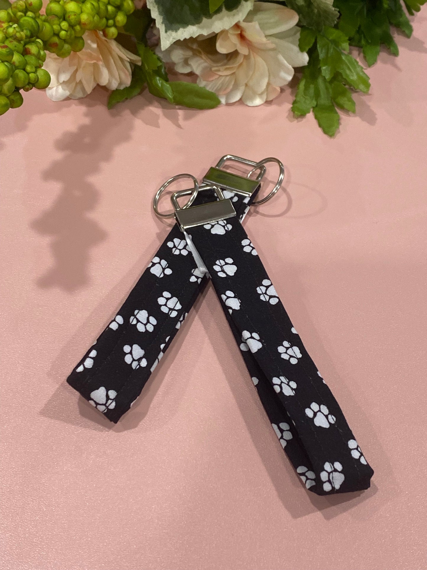 Dog Paws Wristlet Keychain Key FOB