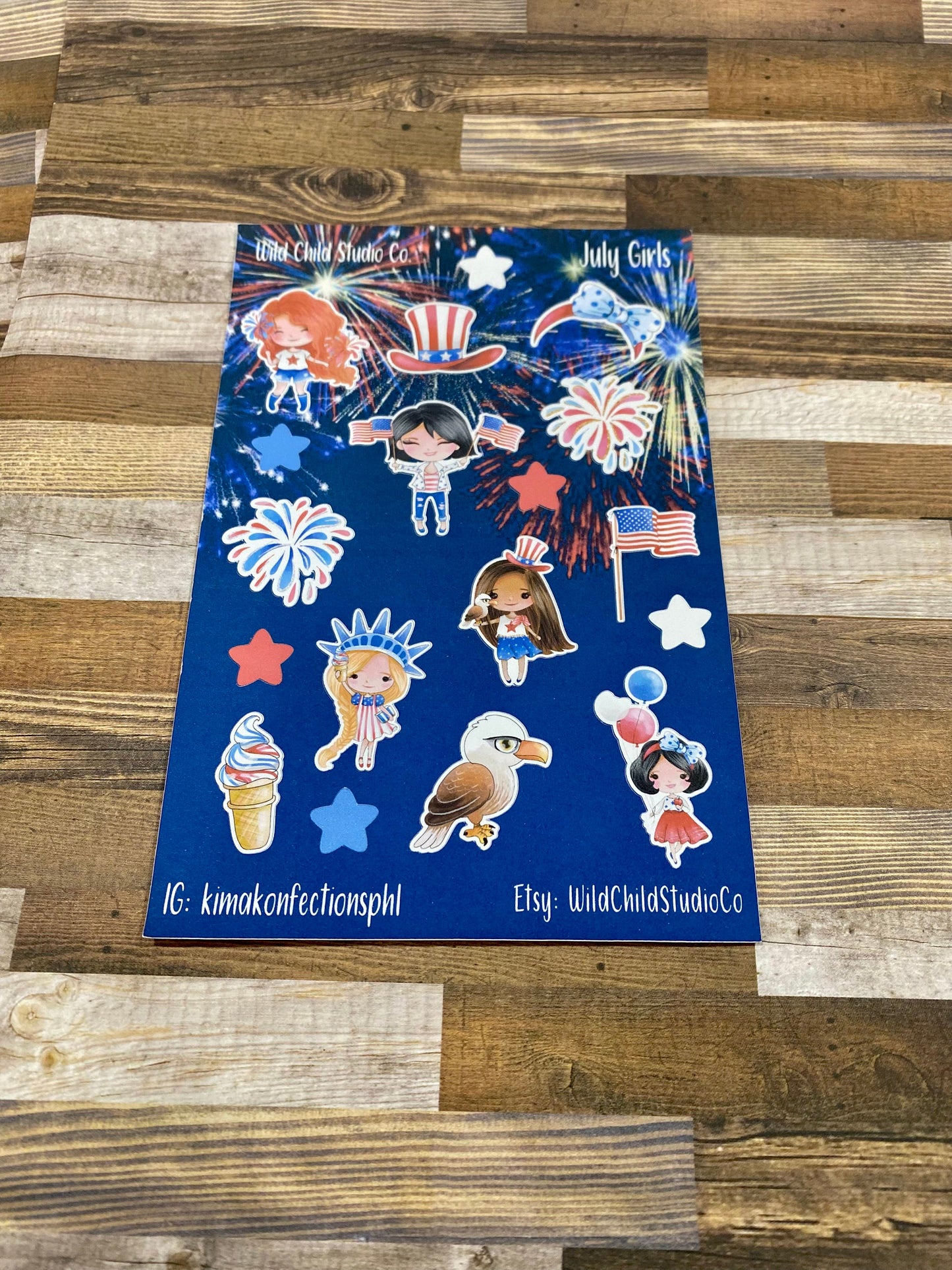 July 4th Independence Day Planner Stickers