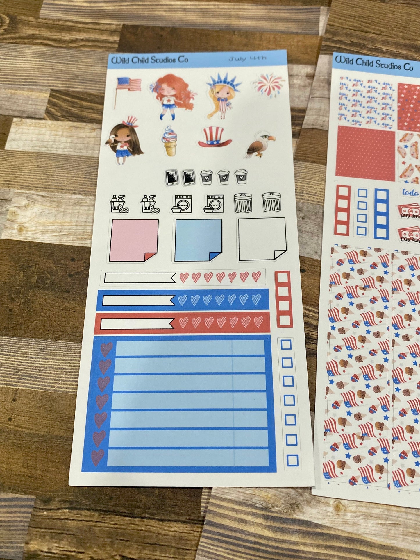 Independence Day July 4th Hobo Weeks Sticker Kit