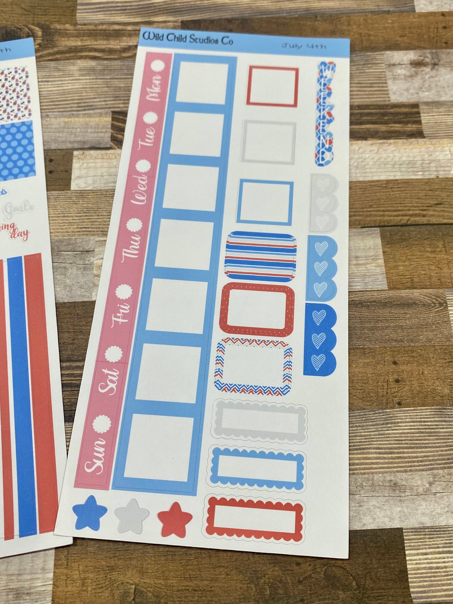 Independence Day July 4th Hobo Weeks Sticker Kit