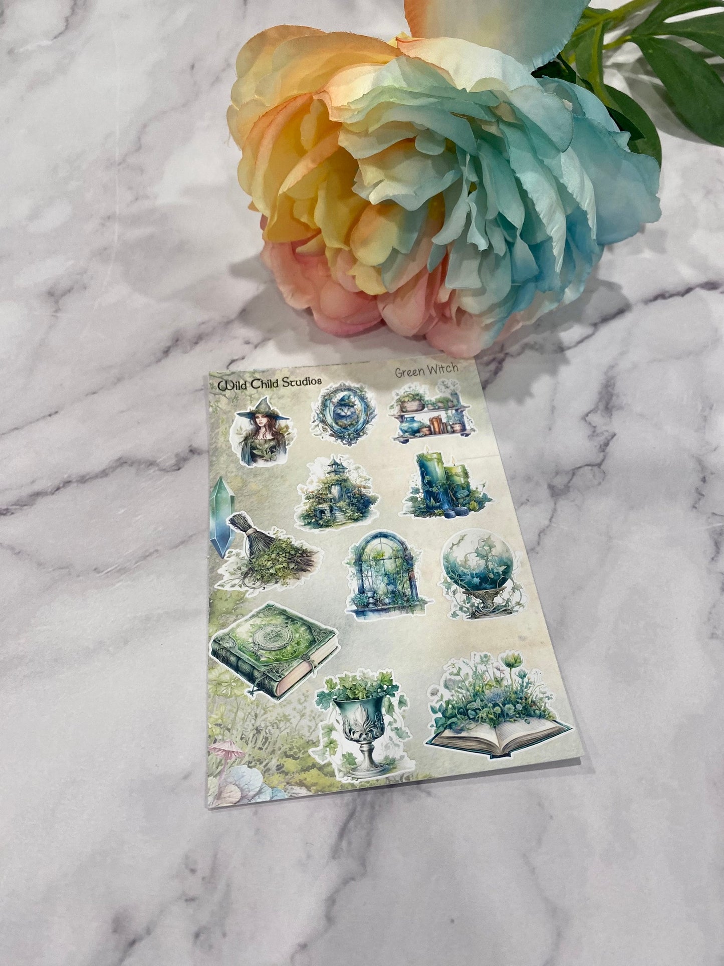 Green Witch Planner Stickers