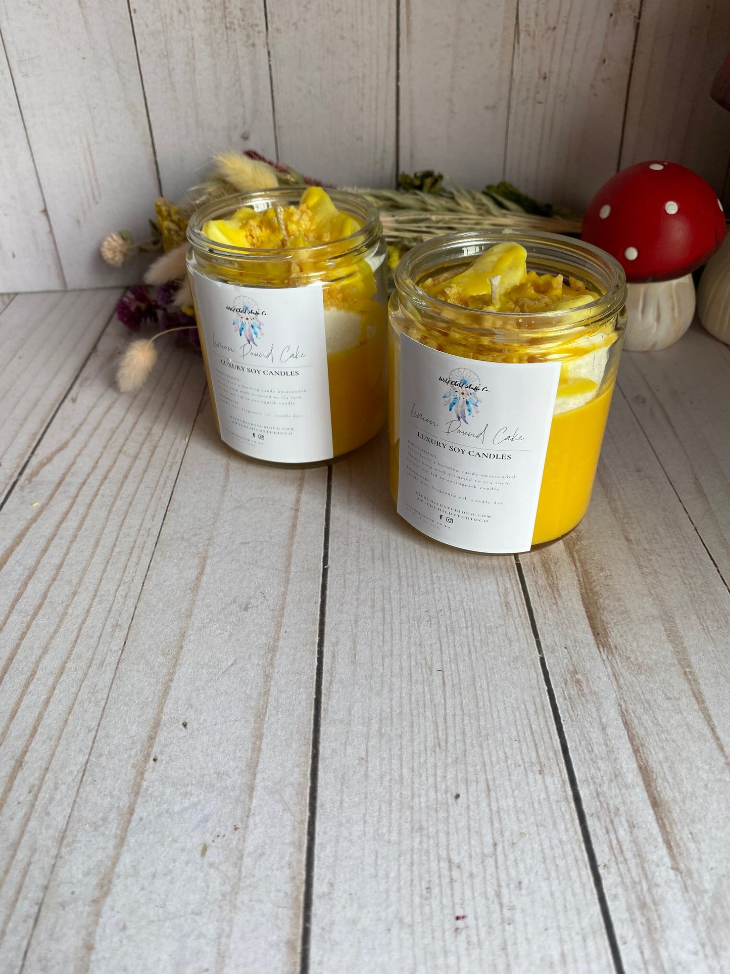 Lemon Pound Cake Hand Poured Soy Candle 8 oz
