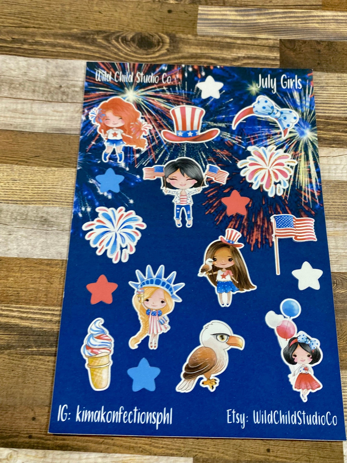 July 4th Independence Day Planner Stickers