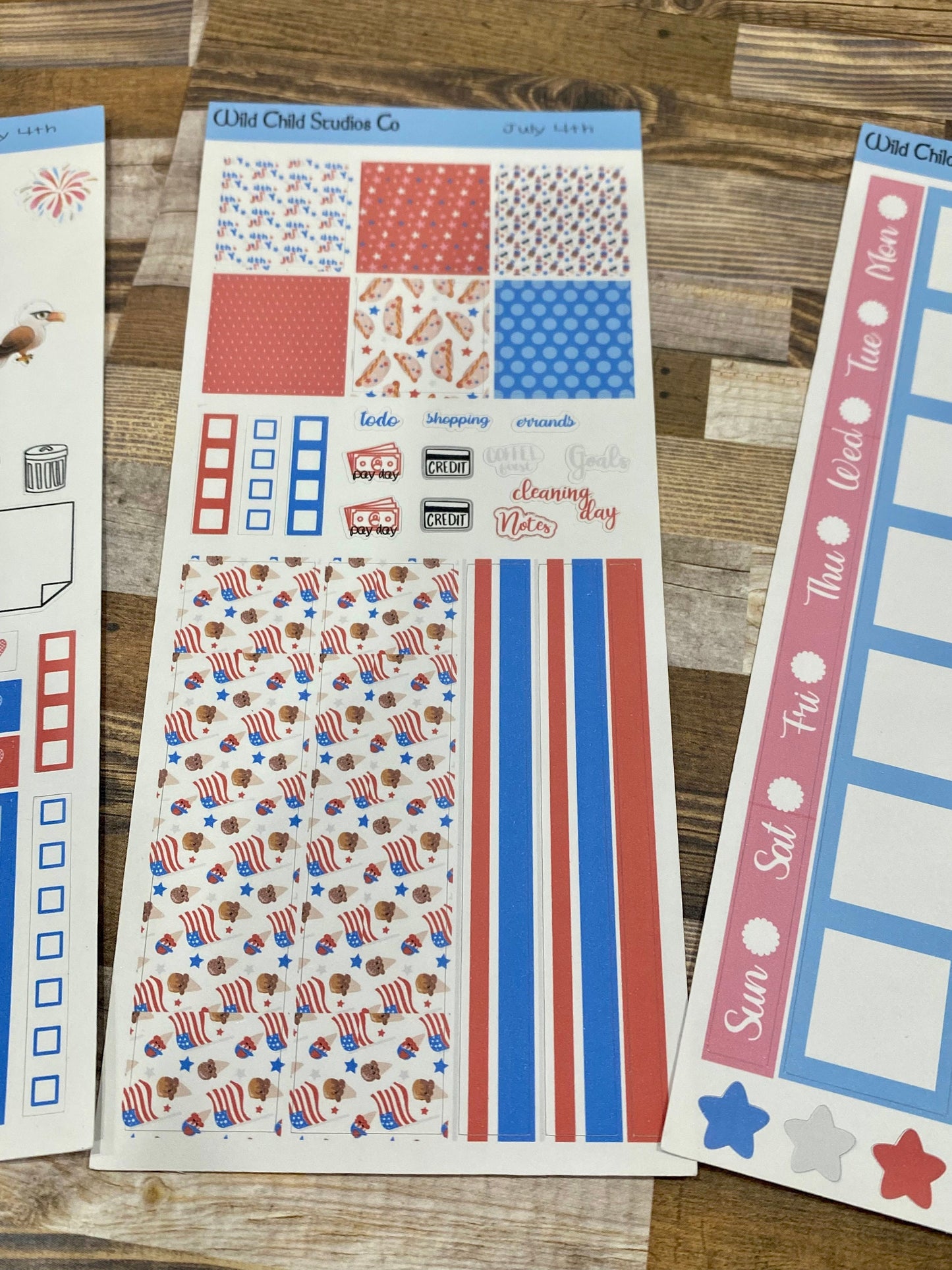 Independence Day July 4th Hobo Weeks Sticker Kit