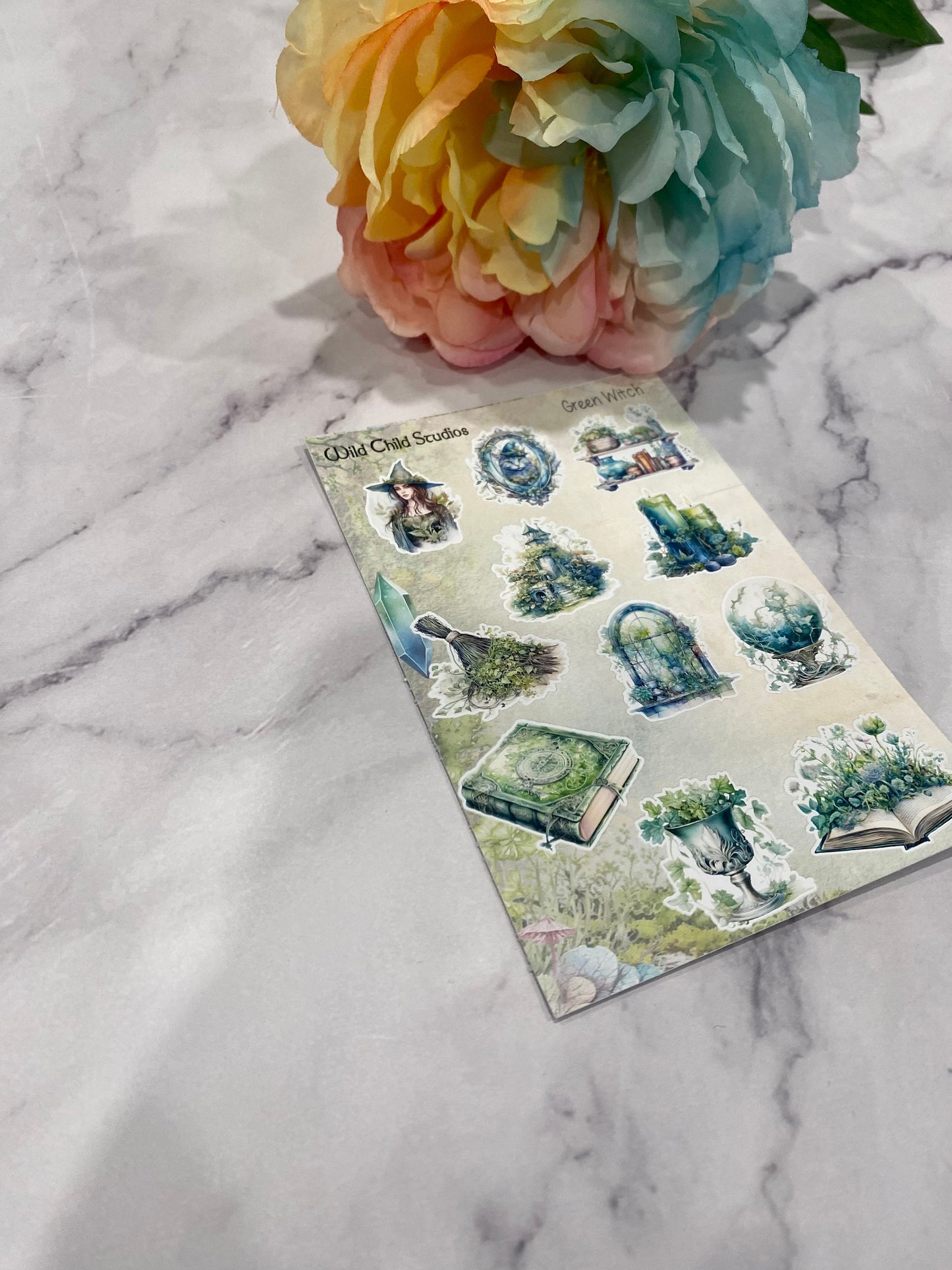 Green Witch Planner Stickers