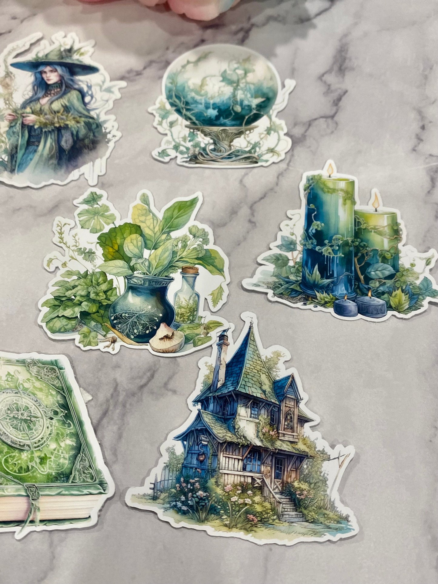 Green/Herbal Witch Sticker Pack