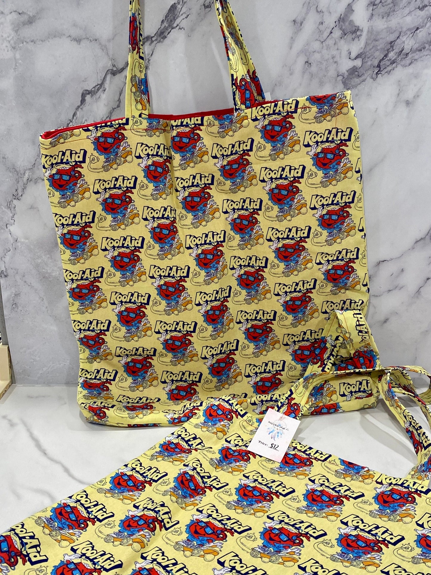 Handmade Lined Kool Aid Vintage Inspired Tote Bag/Kool Aid Inspired Bag