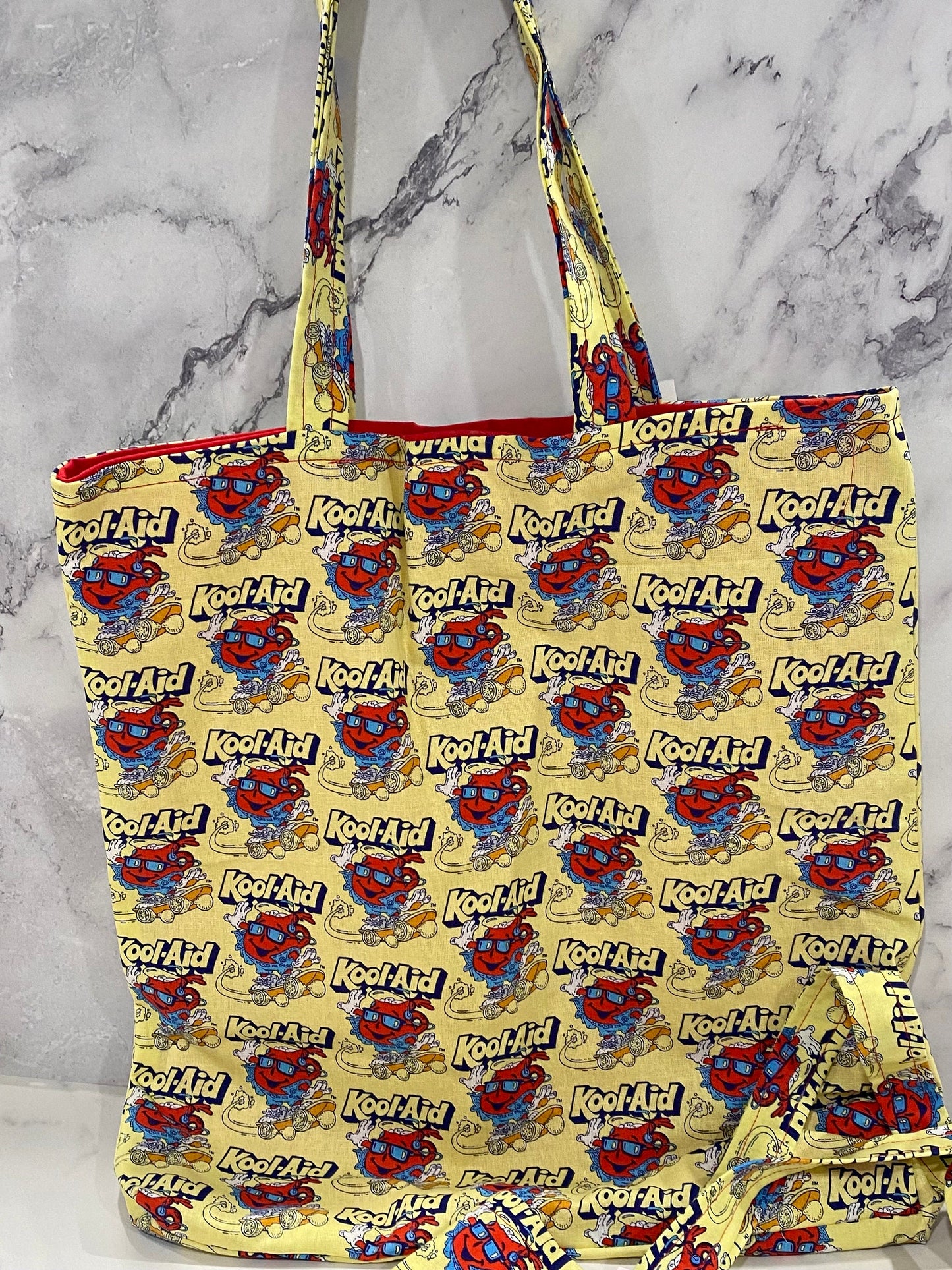 Handmade Lined Kool Aid Vintage Inspired Tote Bag/Kool Aid Inspired Bag