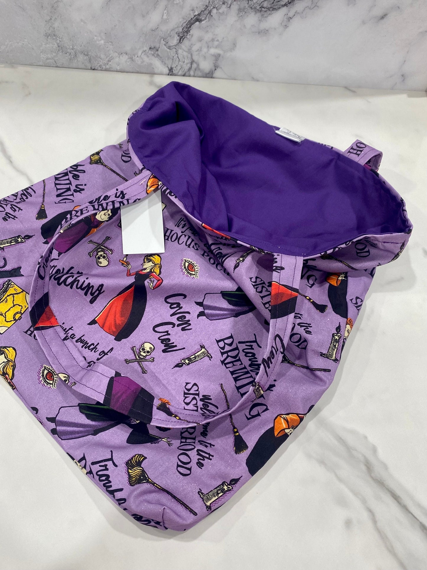 Handmade Lined Hocus Pocus Inspired Tote Bag/Hocus Pocus Inspired Bag